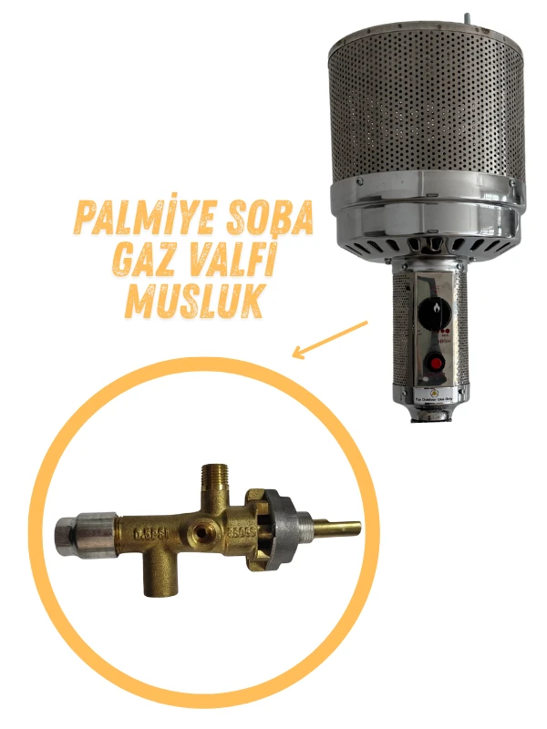 Palmiye Soba Gaz Valfi / Gaz Musluğu