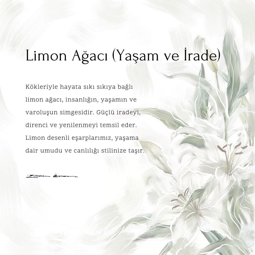 Limon İpek Eşarp