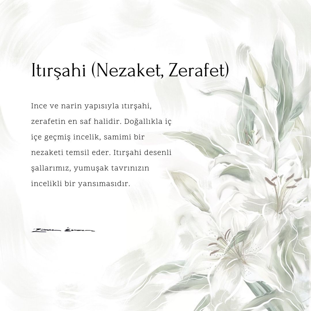 Itırşahi Gri İpek Fular 70/70cm