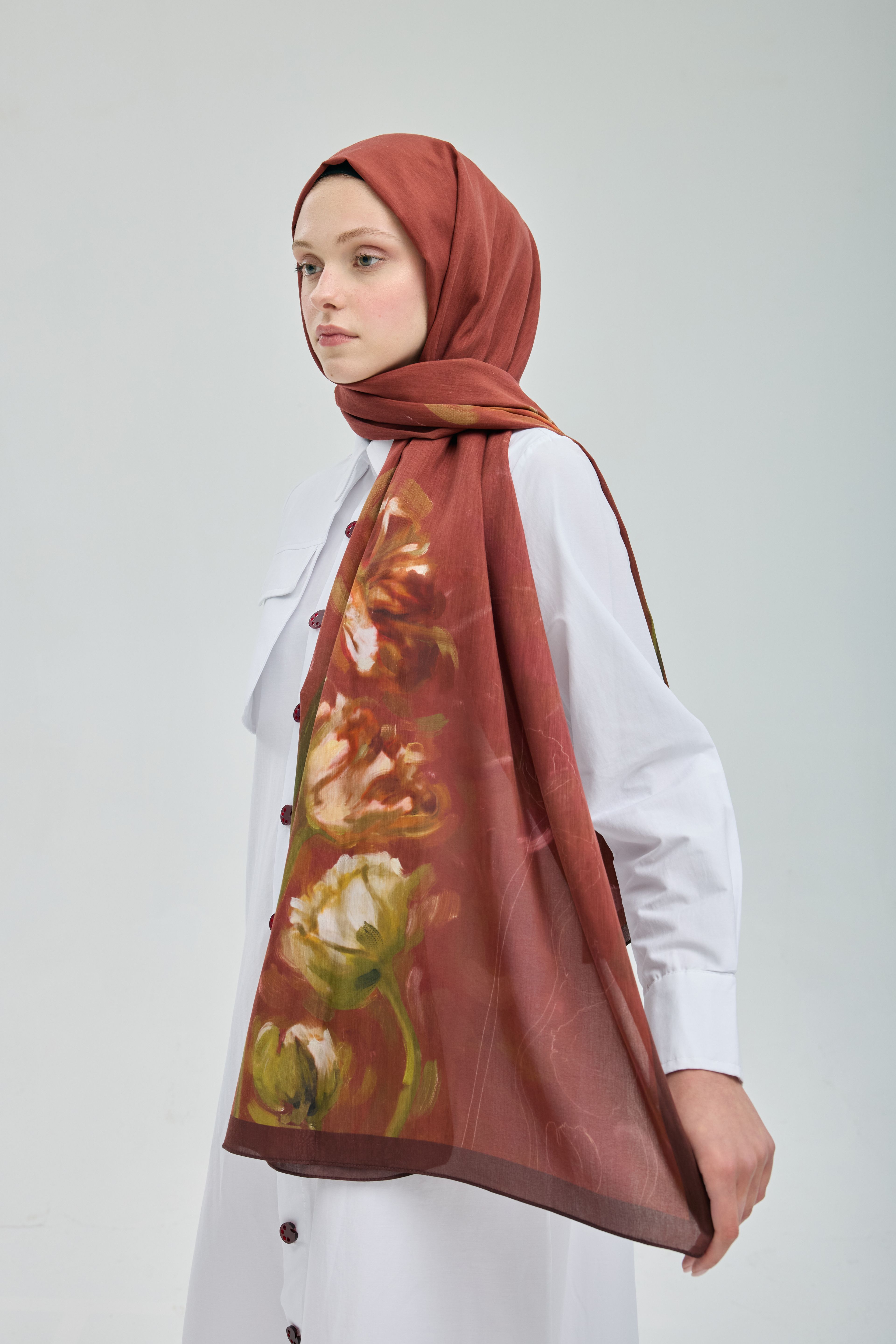 Manolya Bordo Şal 
