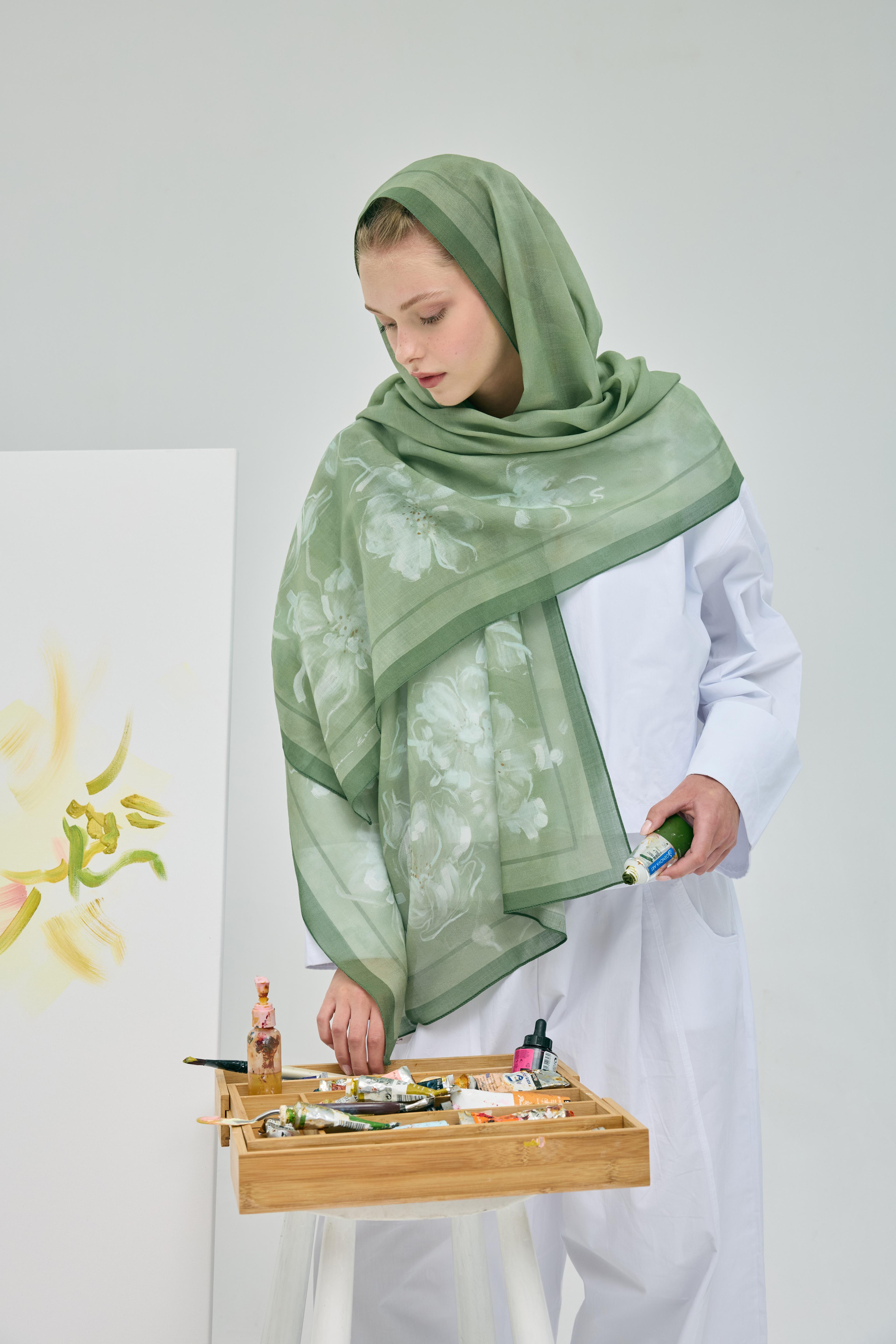 Amber Mint Yeşili Şal (outlet)