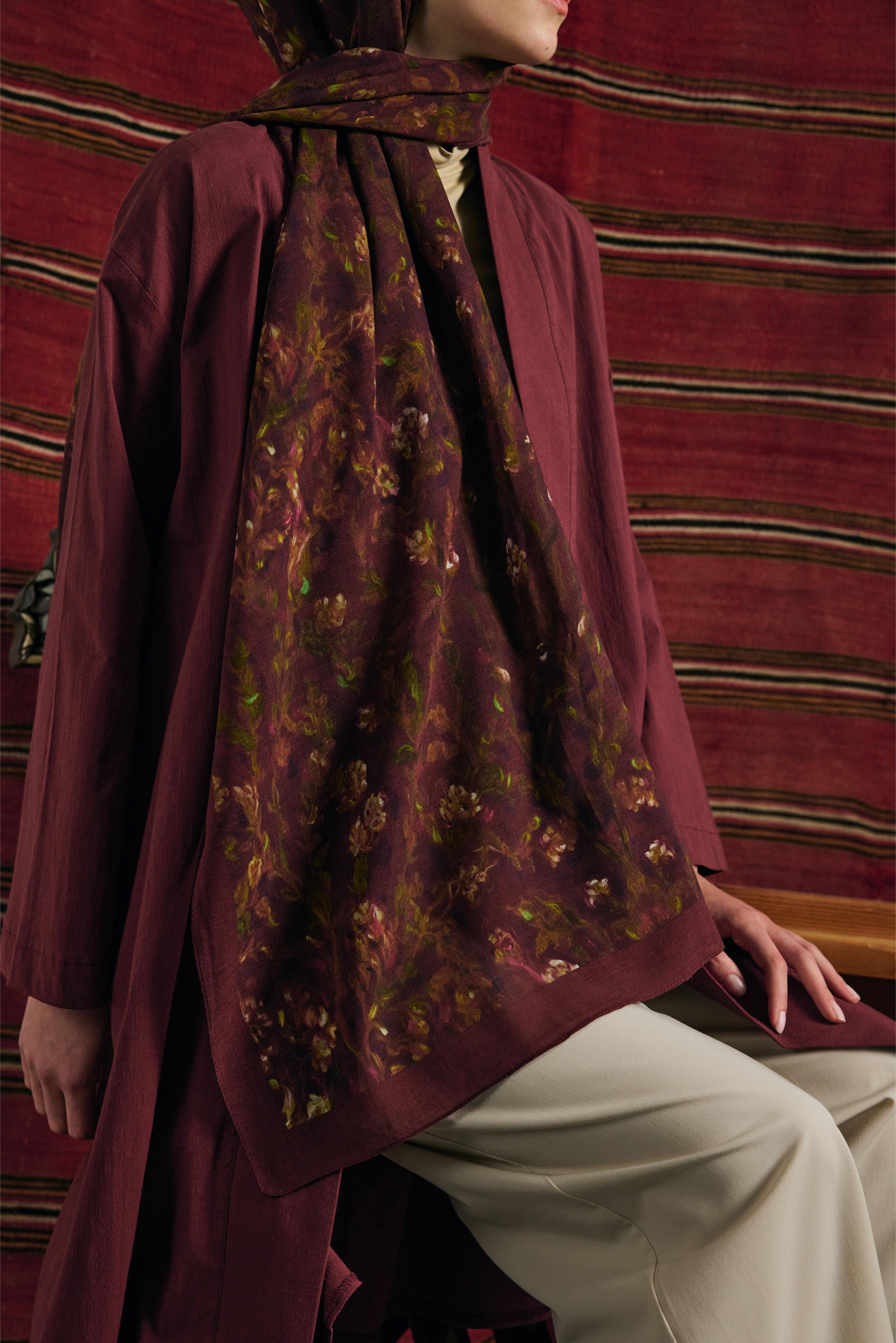 -KÖSEM SULTAN- KOYU BORDO ŞAL