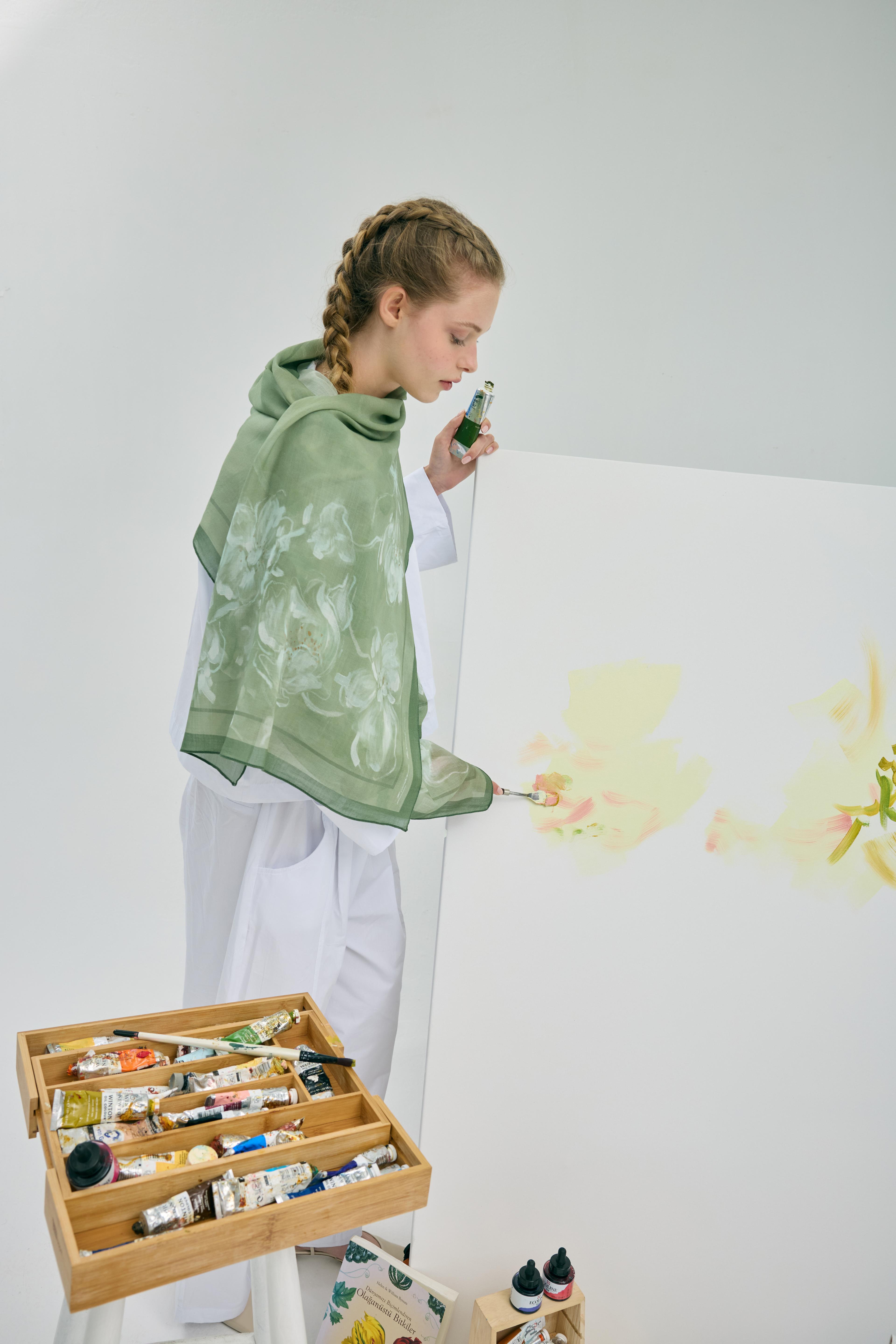 Amber Mint Yeşili Şal (outlet)