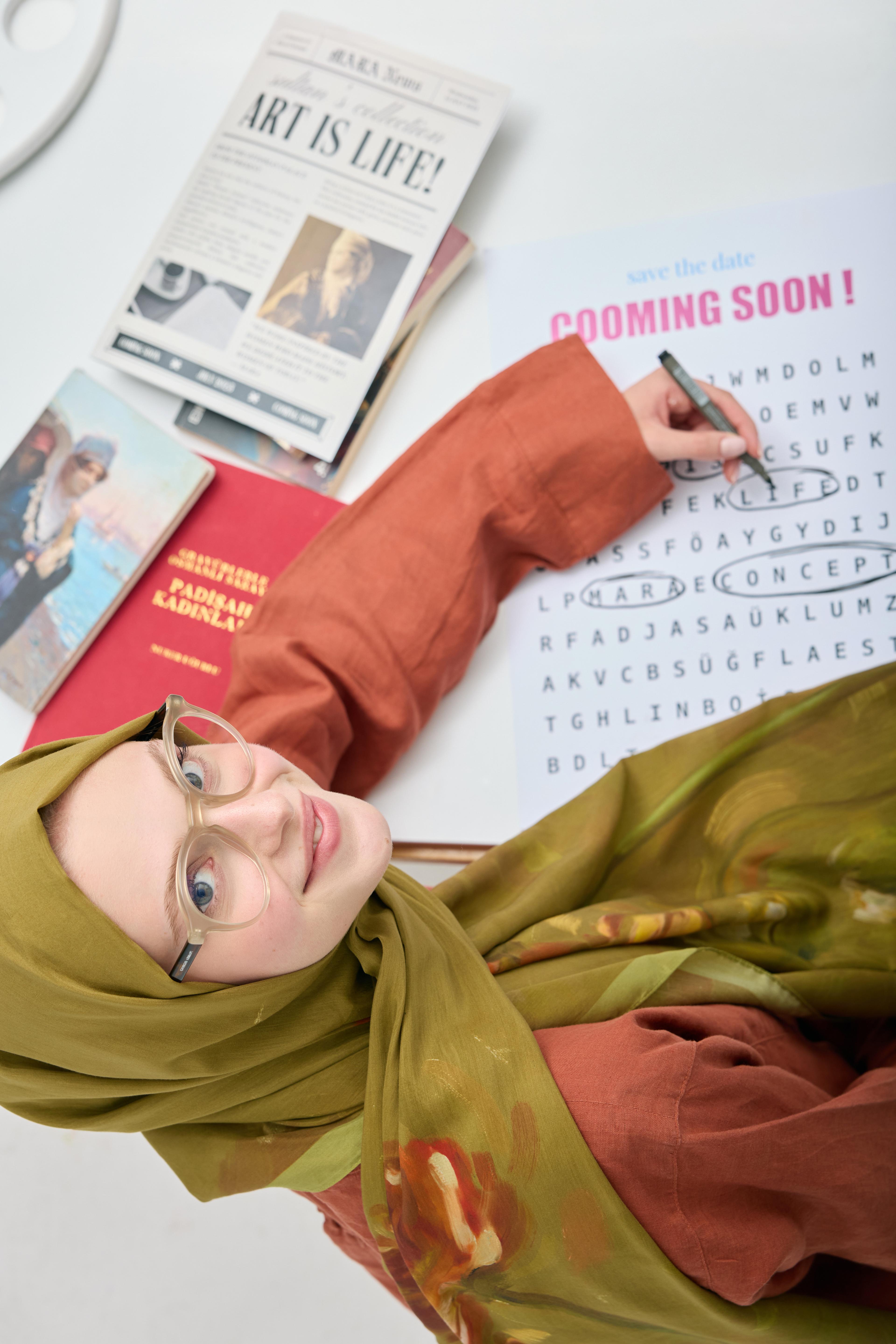 Manolya Zeytin Yeşili Şal 