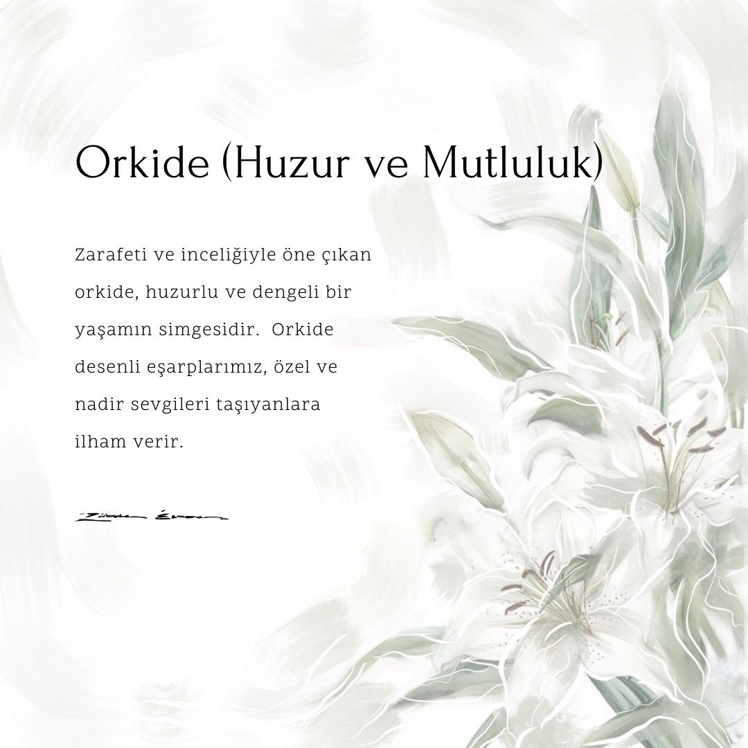 ORKİDE LACİVERT İPEK ŞAL