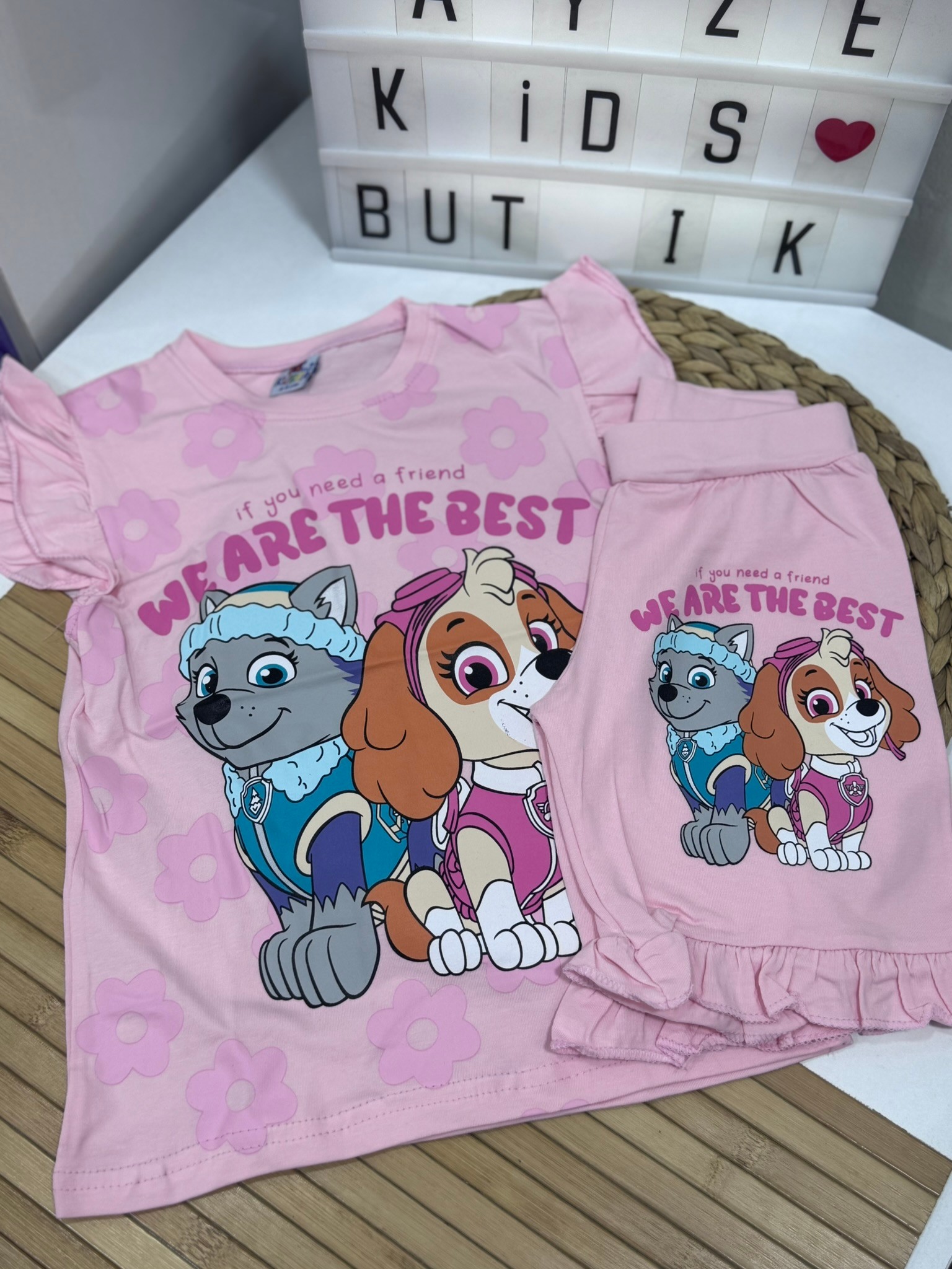 Paw Patrol Kız Çocuk Şortlu Takım
