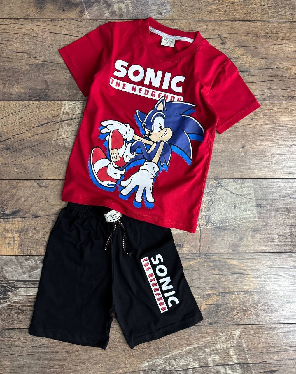Sonic Dijital Baskı Alt Üst Takım Kırmızı