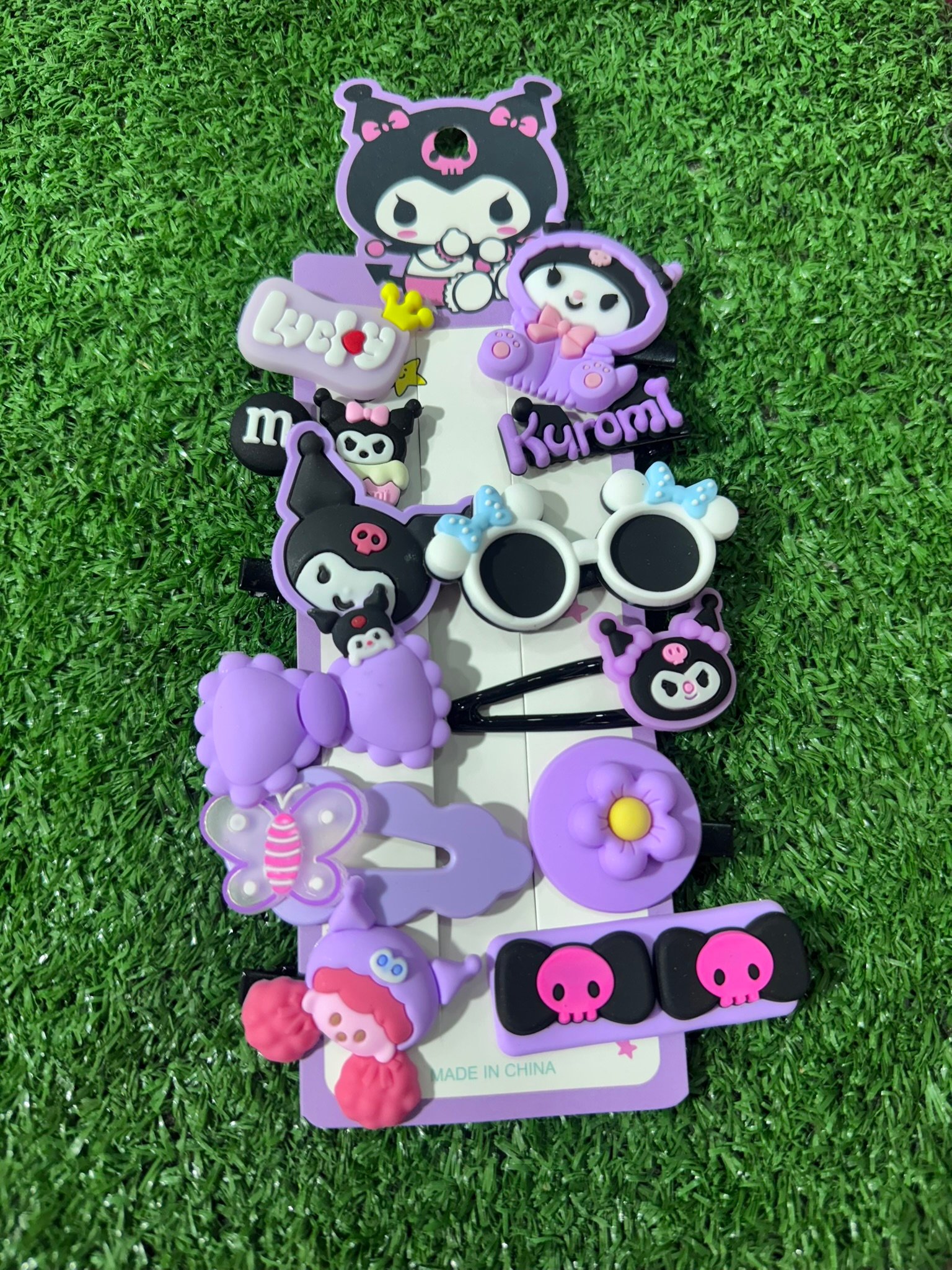 Kuromi Model 12li Kız Çocuk Toka Seti