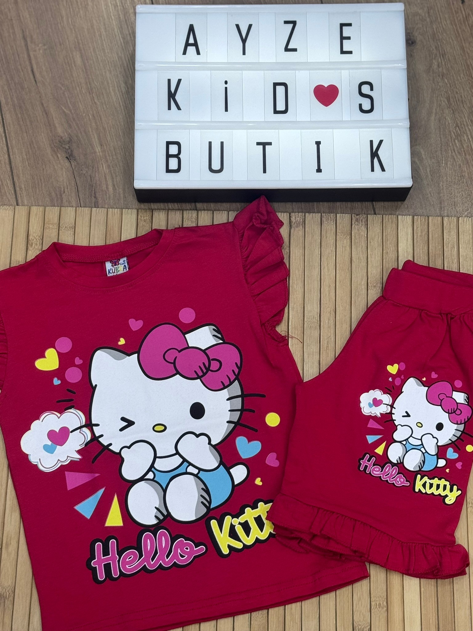 Hello Kity Alt Üst Takım Kırmızı