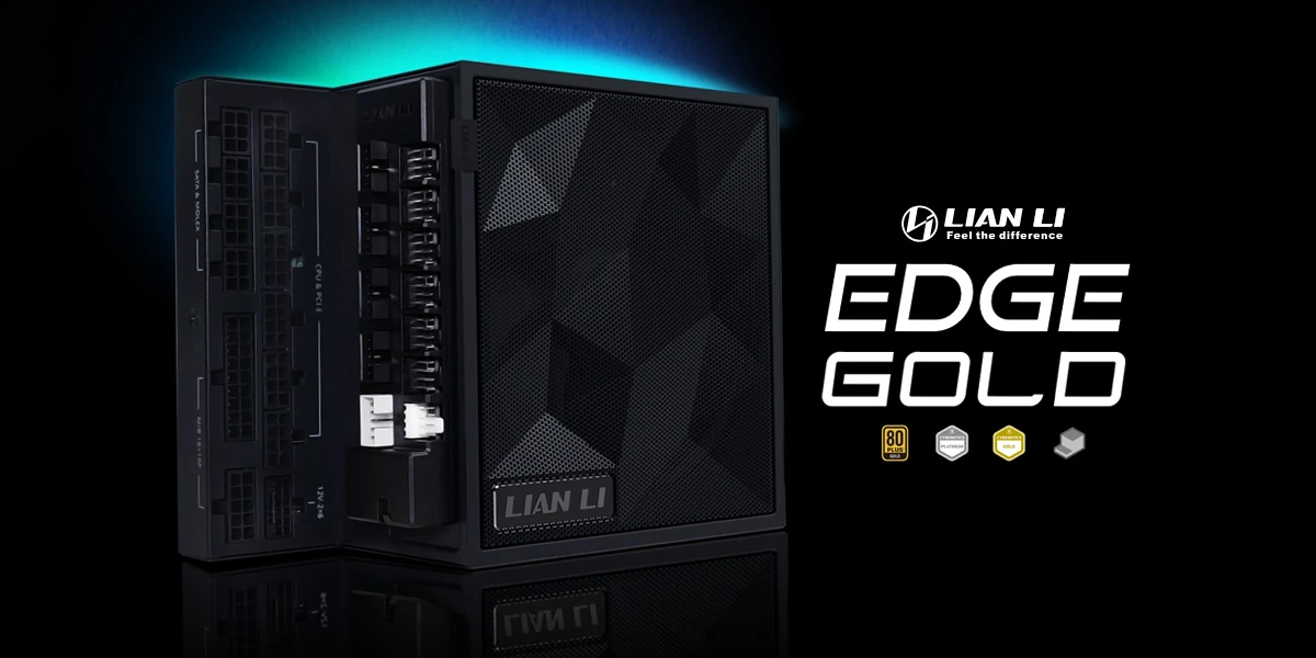 Lian Li EDGE Gold 1000W Siyah Güç Kaynağı (80 PLUS Gold, ATX 3.1, PCIe 5.1)