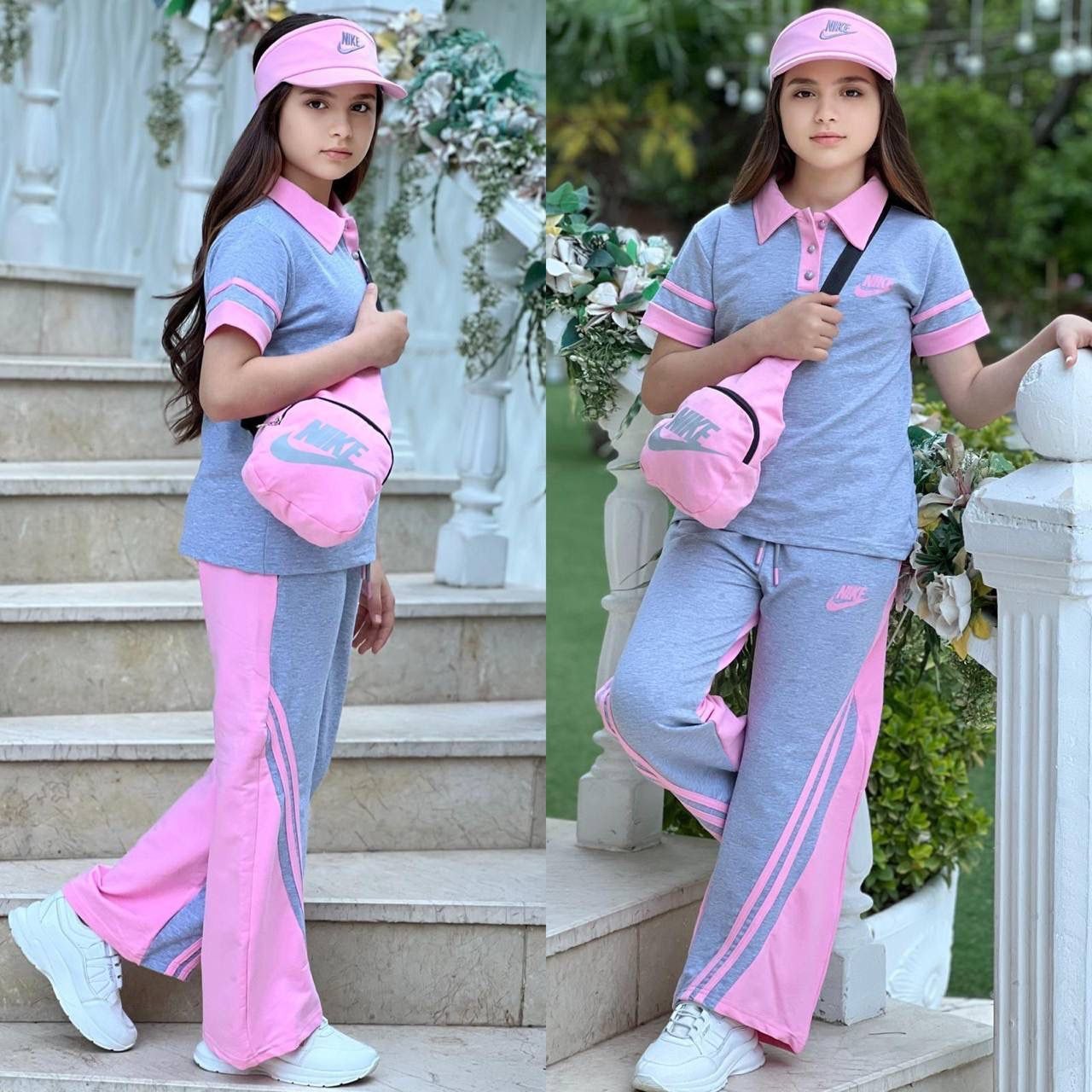Tenis Şapkalı Çantalı Kız Çocuk Takım