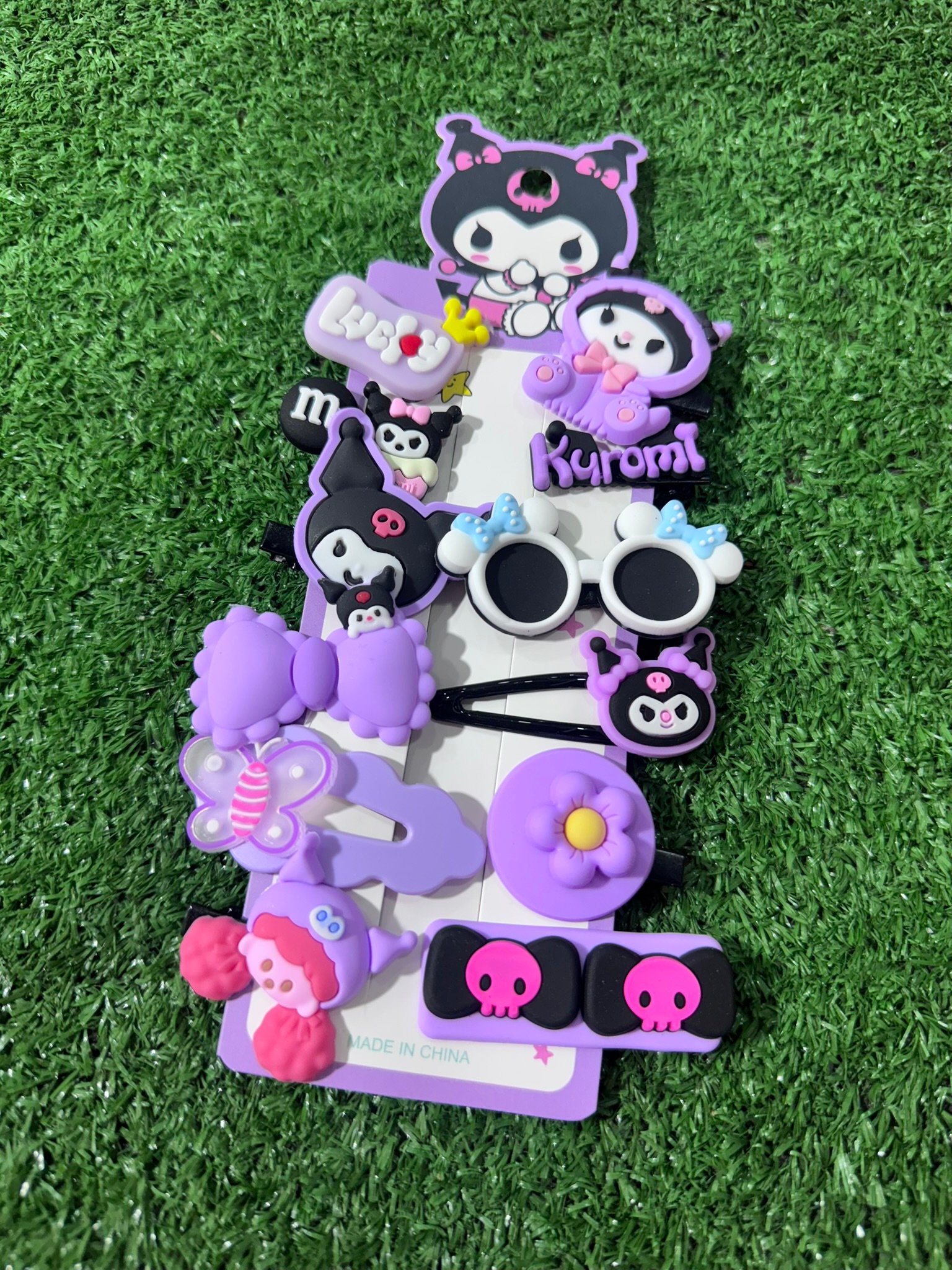 Kuromi Model 12li Kız Çocuk Toka Seti