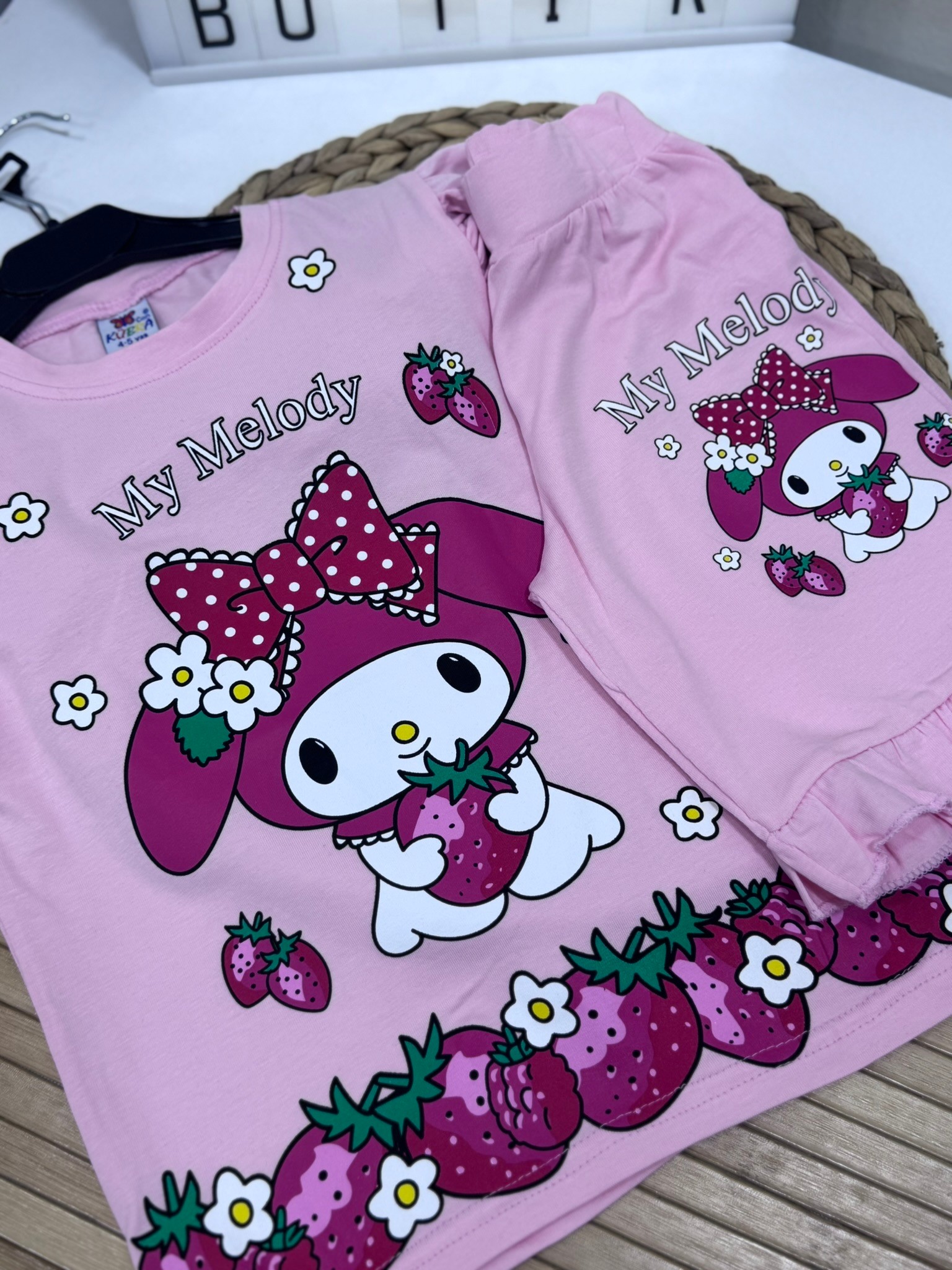My Melody Kız Çocuk Şortlu Takım Pembe