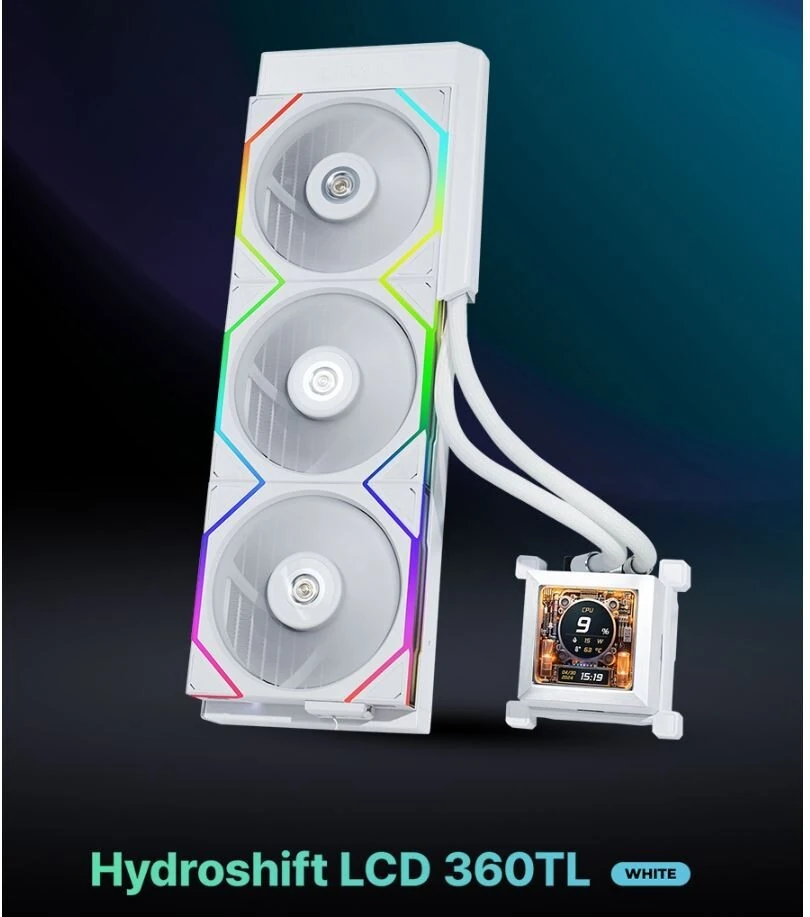 Lian Li HydroShift LCD 360TL – 360 mm İşlemci Sıvı Soğutucu - Beyaz