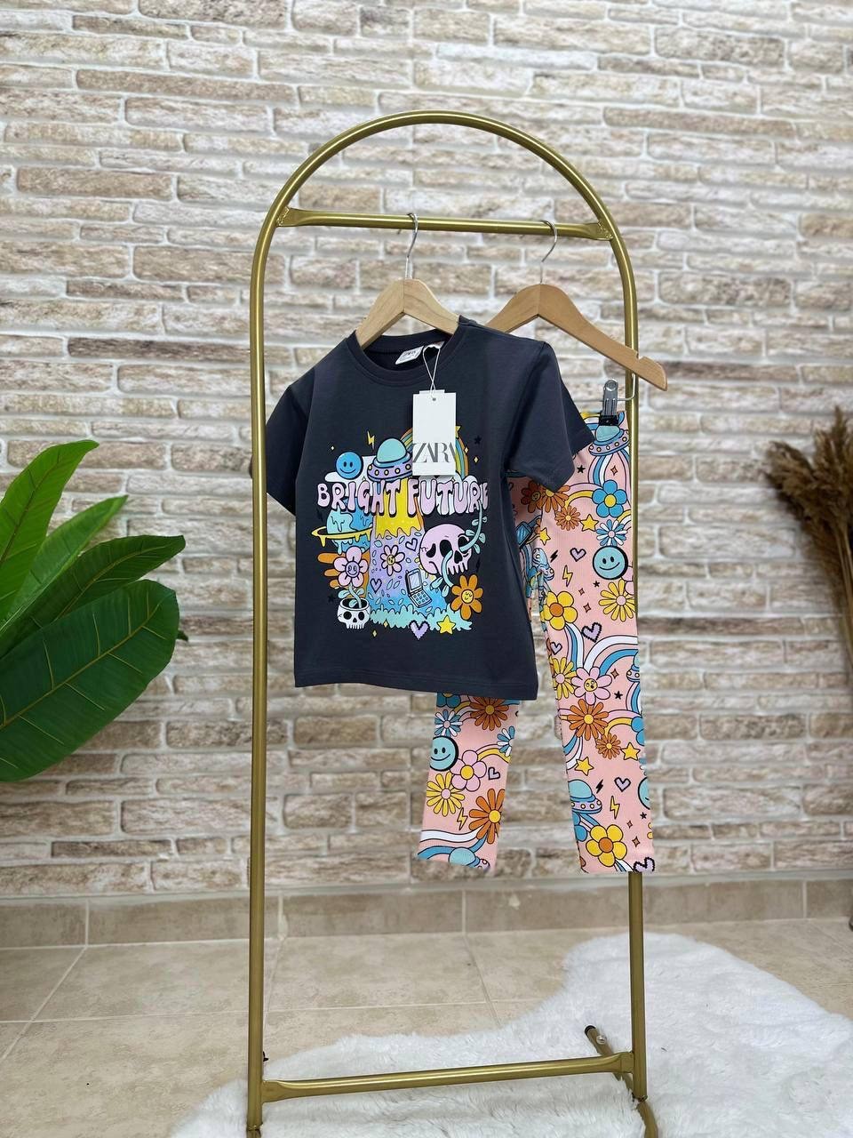 Zr Model Çiçek Taytlı Takım