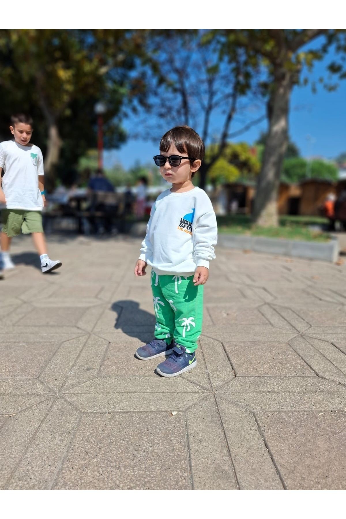 Palmiye desenli iki iplik takım