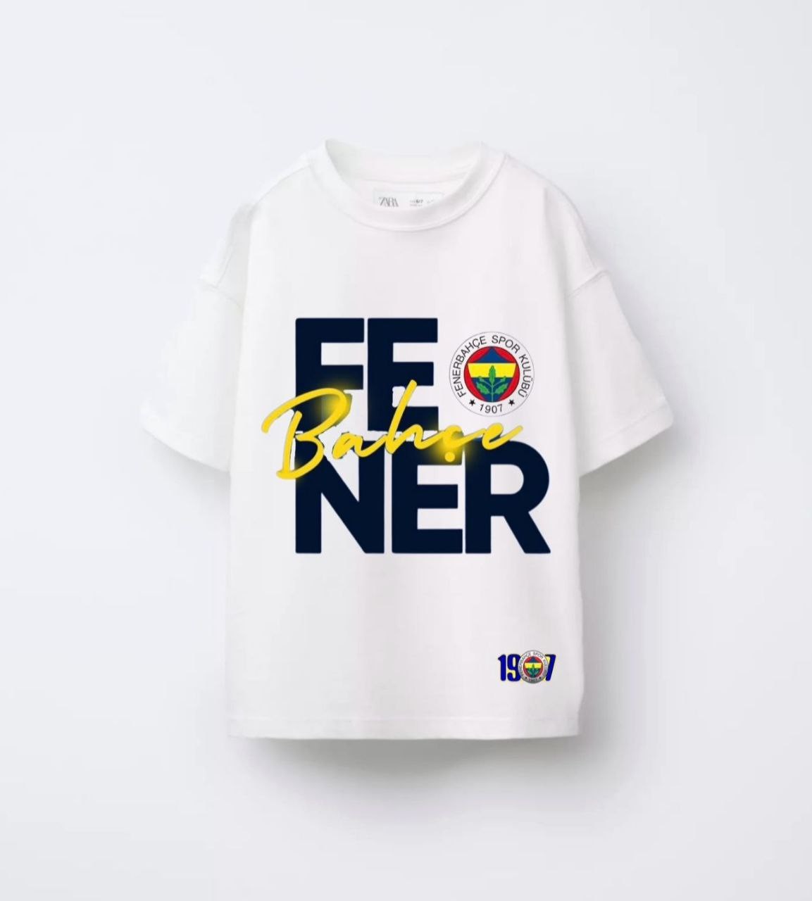 Bisiklet Yaka Taraftar Baskılı T-shirt
