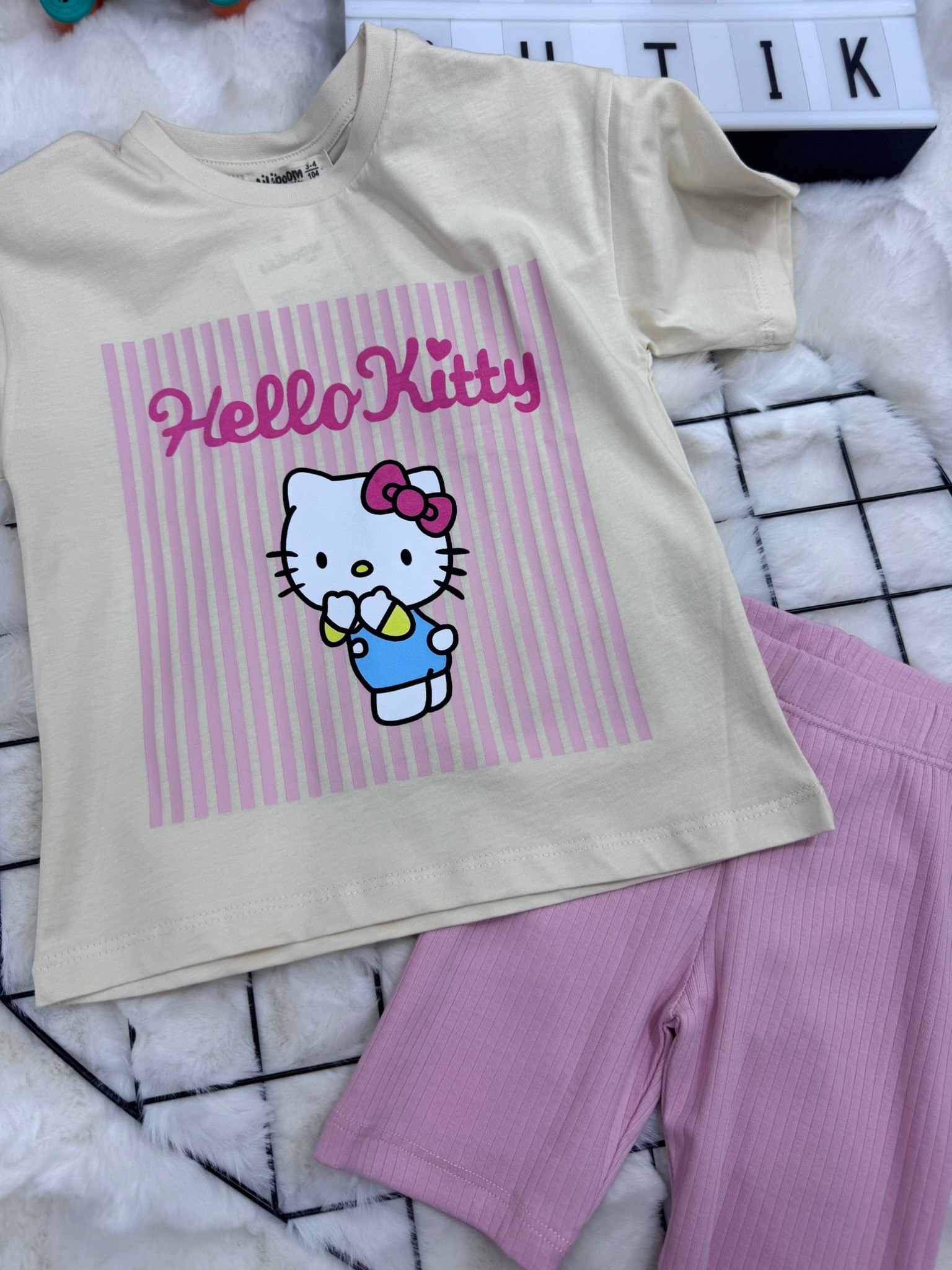 Biker Fitilli Tayt Hello Kitty Takım