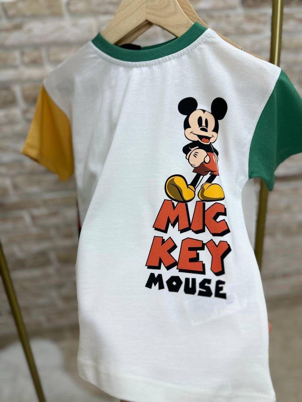 Mickey Mouse Beyaz Şortlu Takım