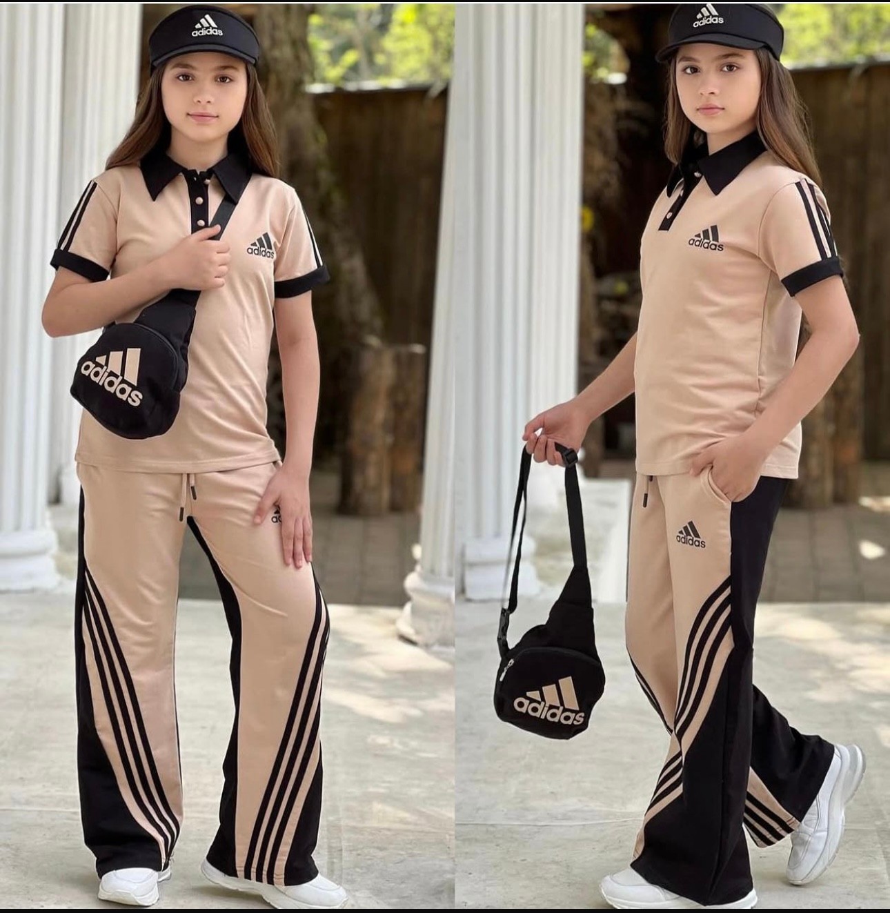 Tenis Şapkalı Çantalı Als Üst Takım Kahverengi