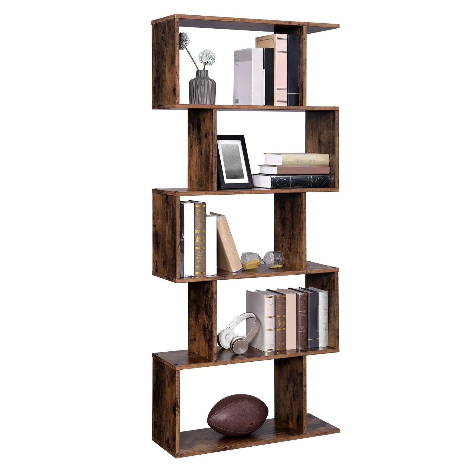  Gloden Zigzag Bookcase