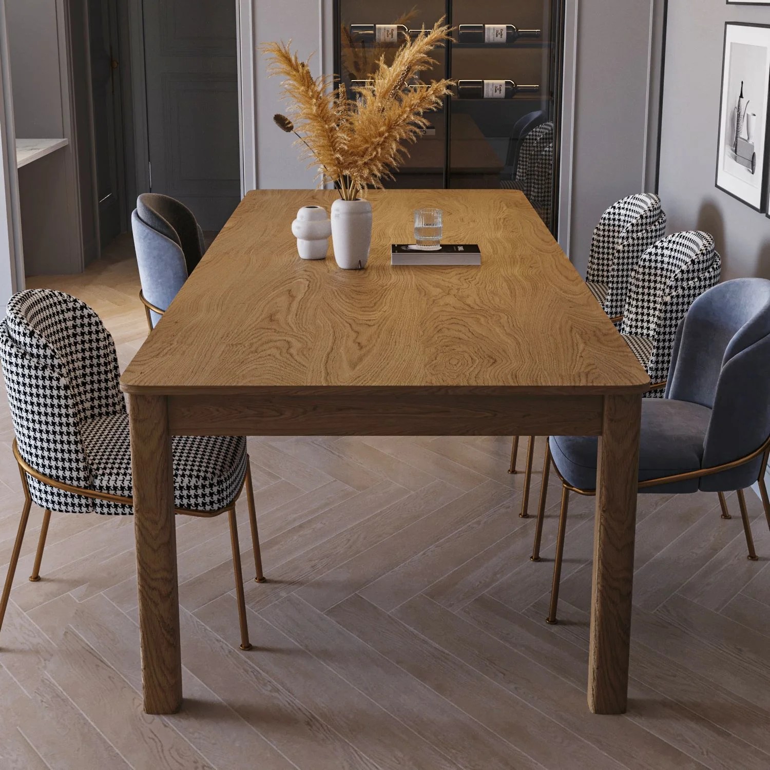  Hamira Extendable Oak Dining Table