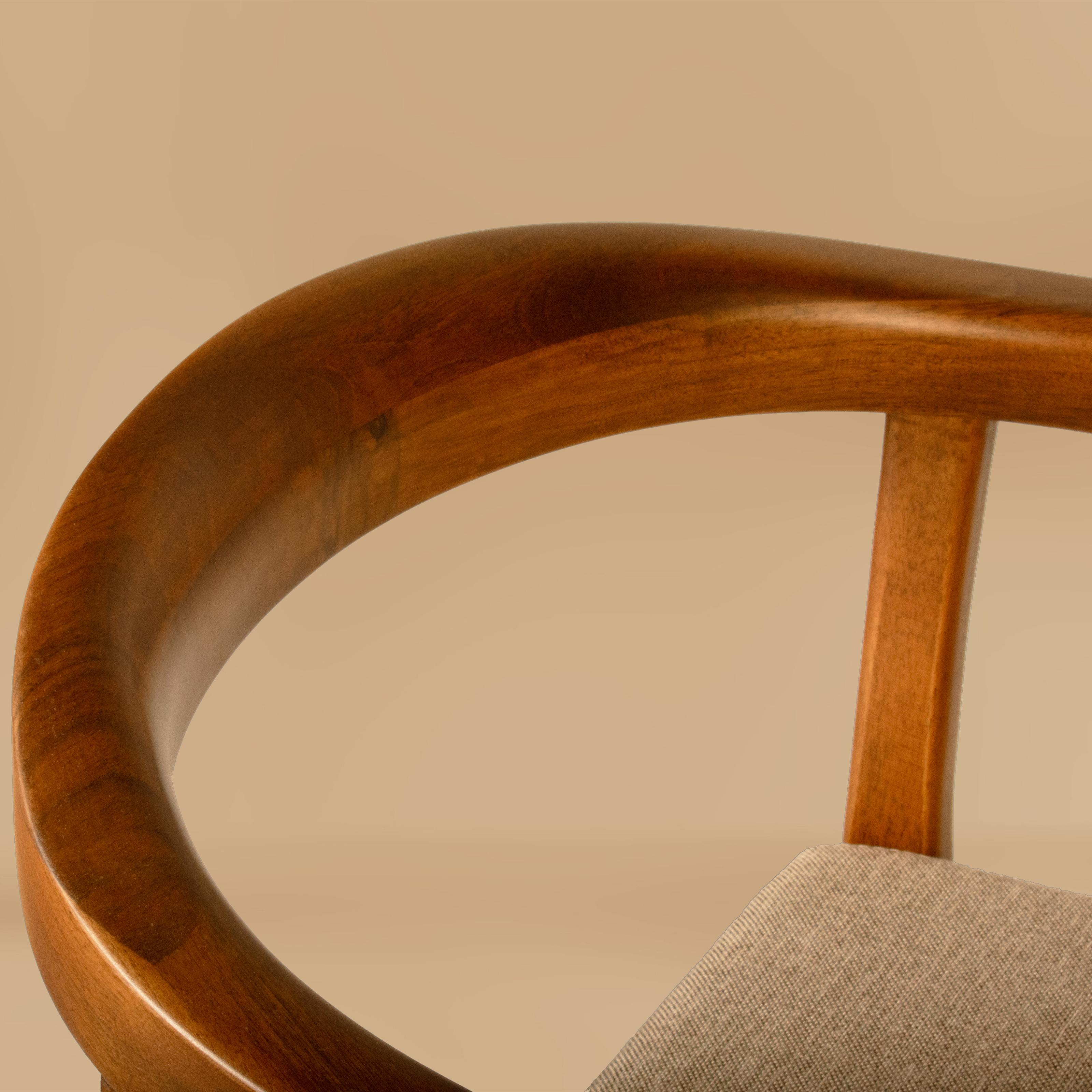  Porto Wooden Design Chair - Dark Walnut