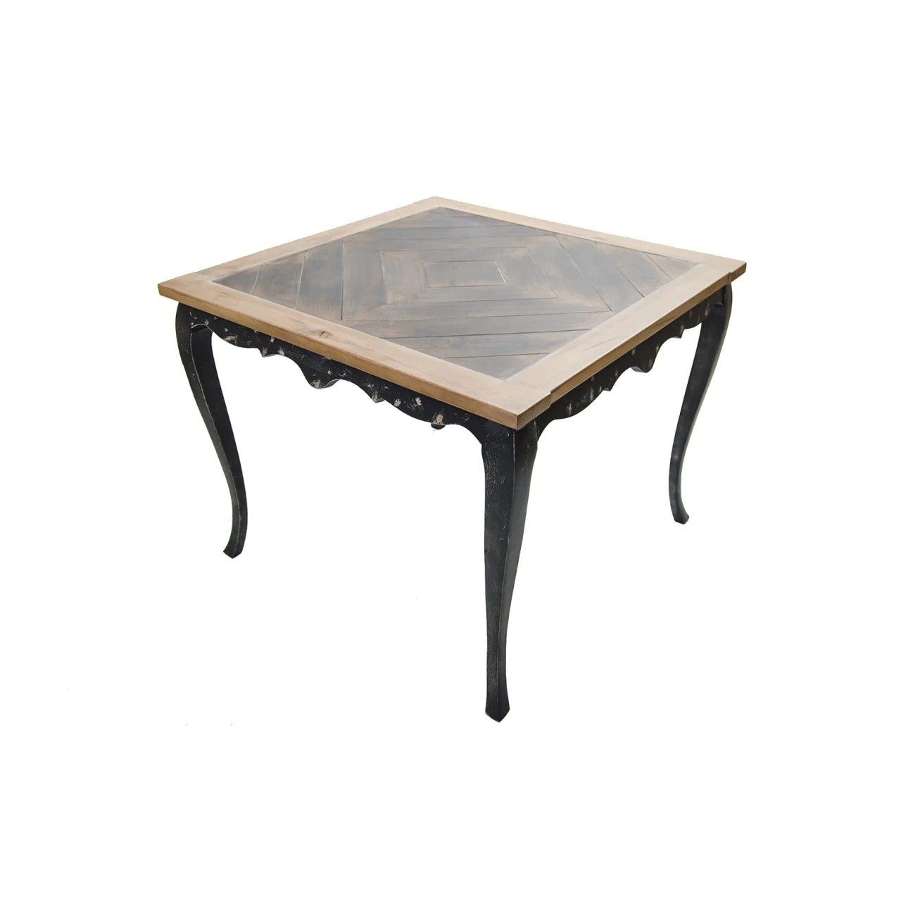  Pina Wooden Antique Design Square Table