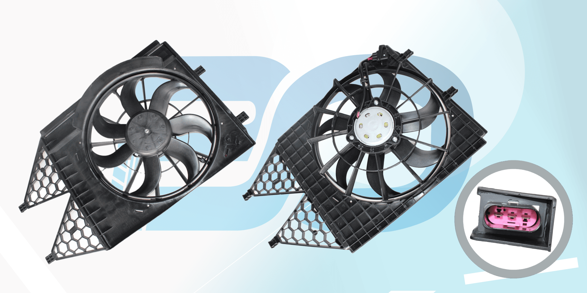 Audi A 1 Davlumbazlı Fan Motoru (390 Mm-3 Fıs-7 Kanat-350W) İthal Marka 6R0121207QS1