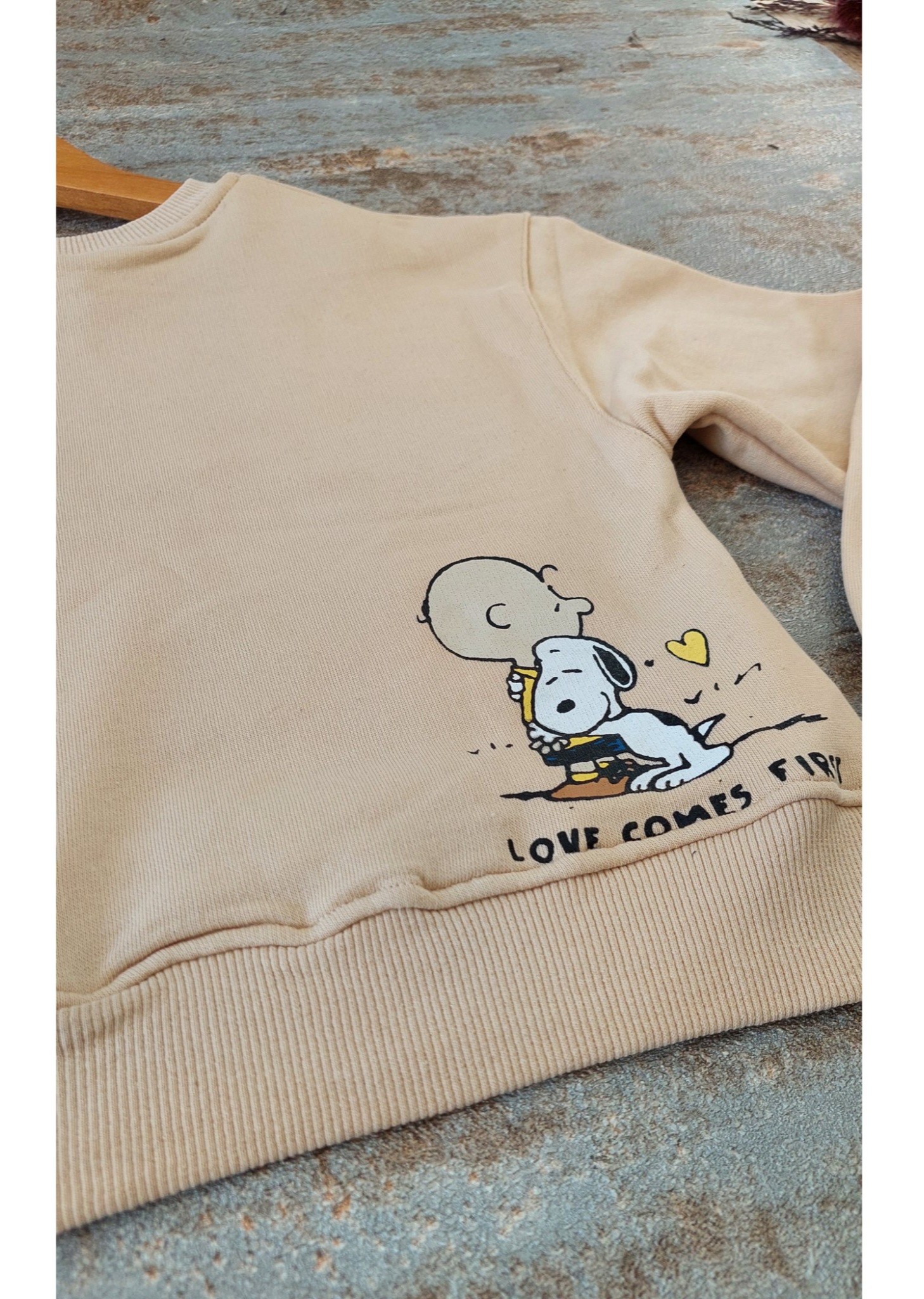 Snoopy Baskılı,3 İplik Sweatshirt