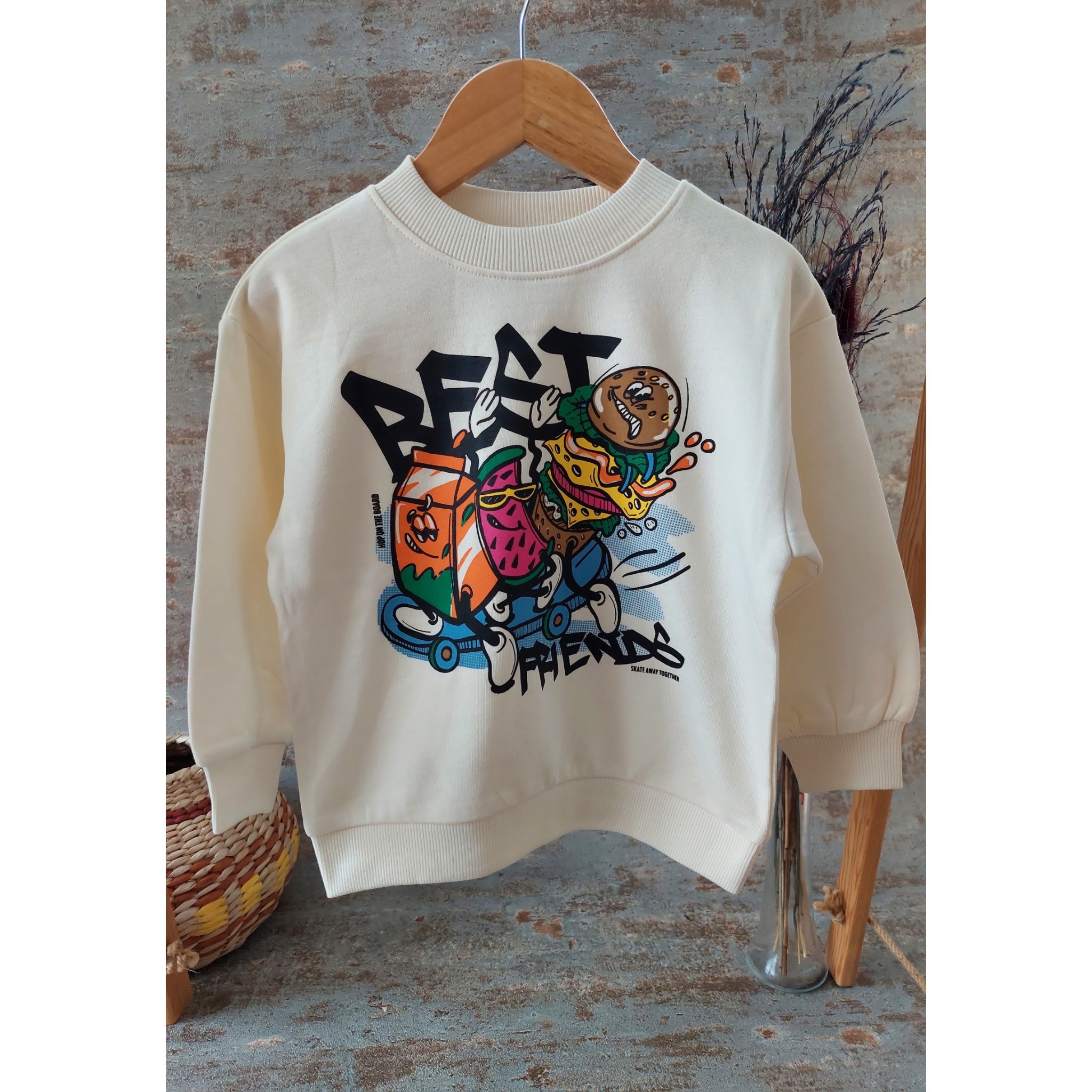 Baskılı, Unisex Sweatshirt