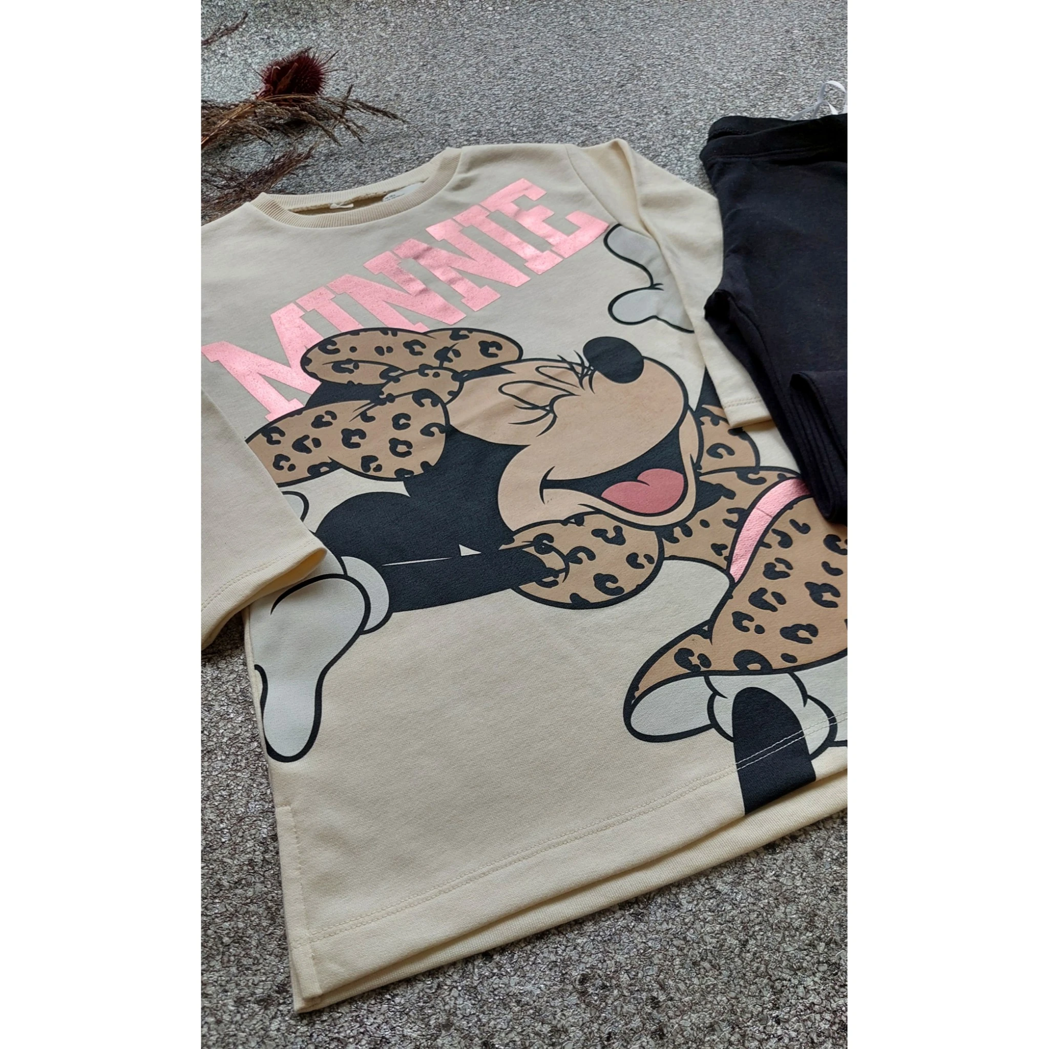 Minnie Baskılı, Taytlı,Tunikli Takım 