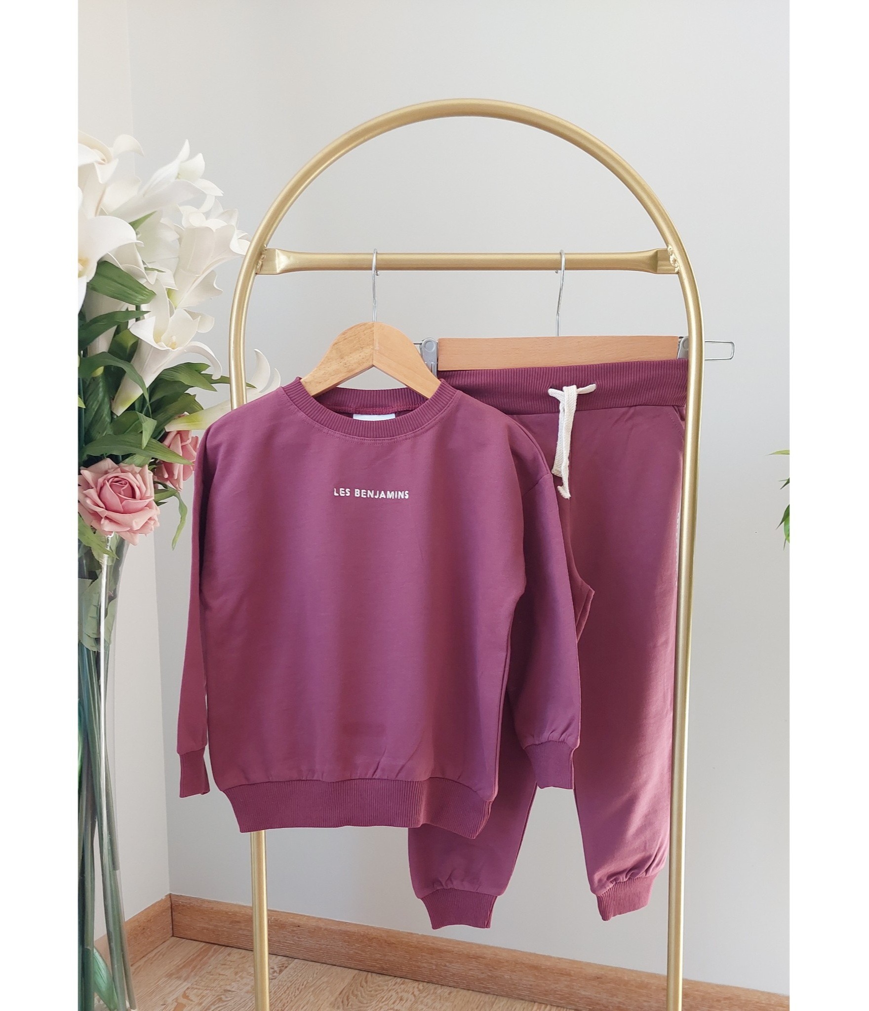 Bordo-Mürdüm Rengi,Basic,2 İplik, Unisex Eşofman Takımı