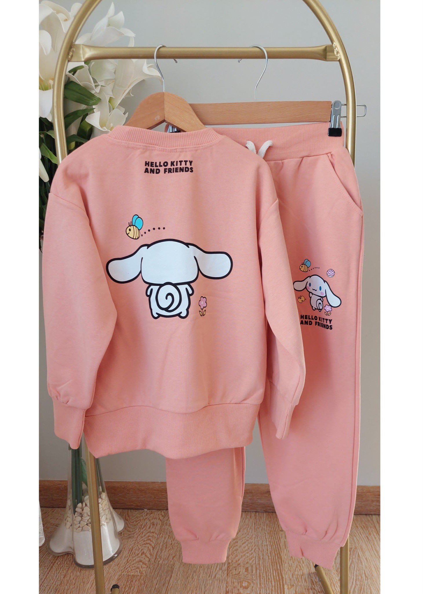 Somon Rengi, Cinnamoroll Baskılı Eşofman Takımı