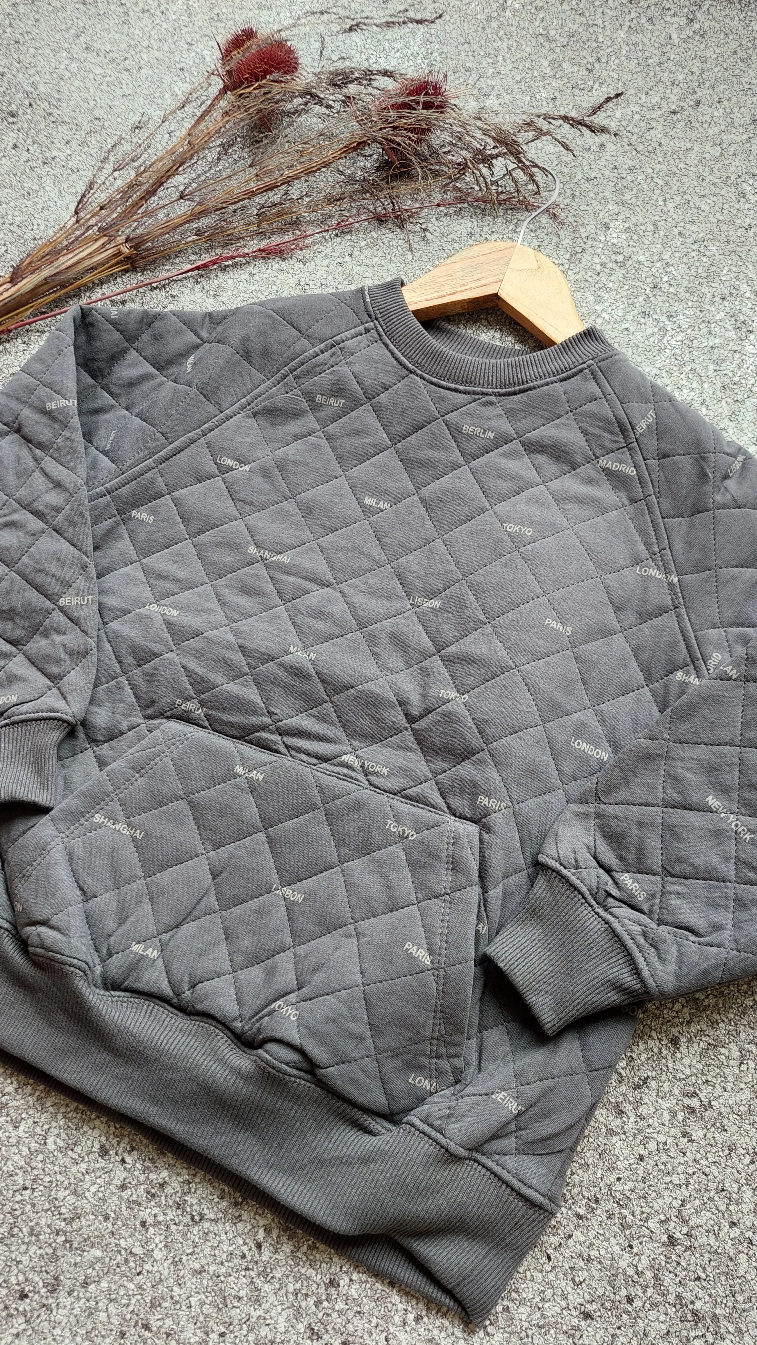 Füme Rengi,Unisex,Cepli Sweatshirt 