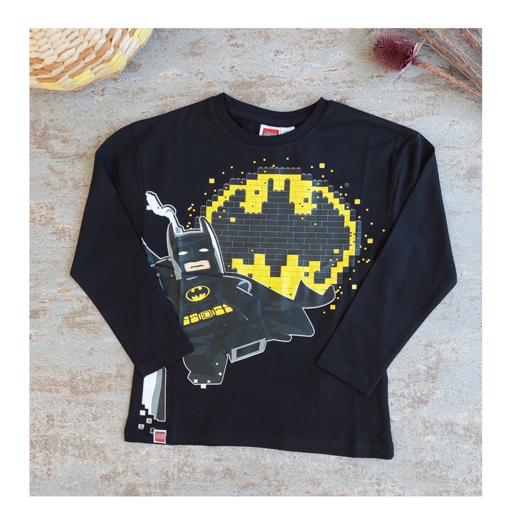 Batman Baskılı, Uzun Kollu Penye Tişört