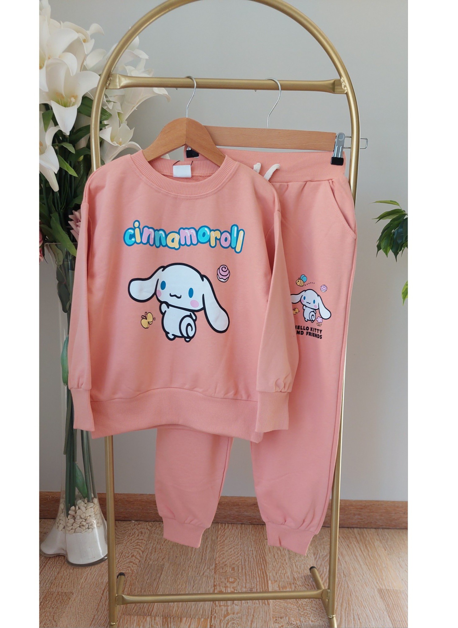 Somon Rengi, Cinnamoroll Baskılı Eşofman Takımı