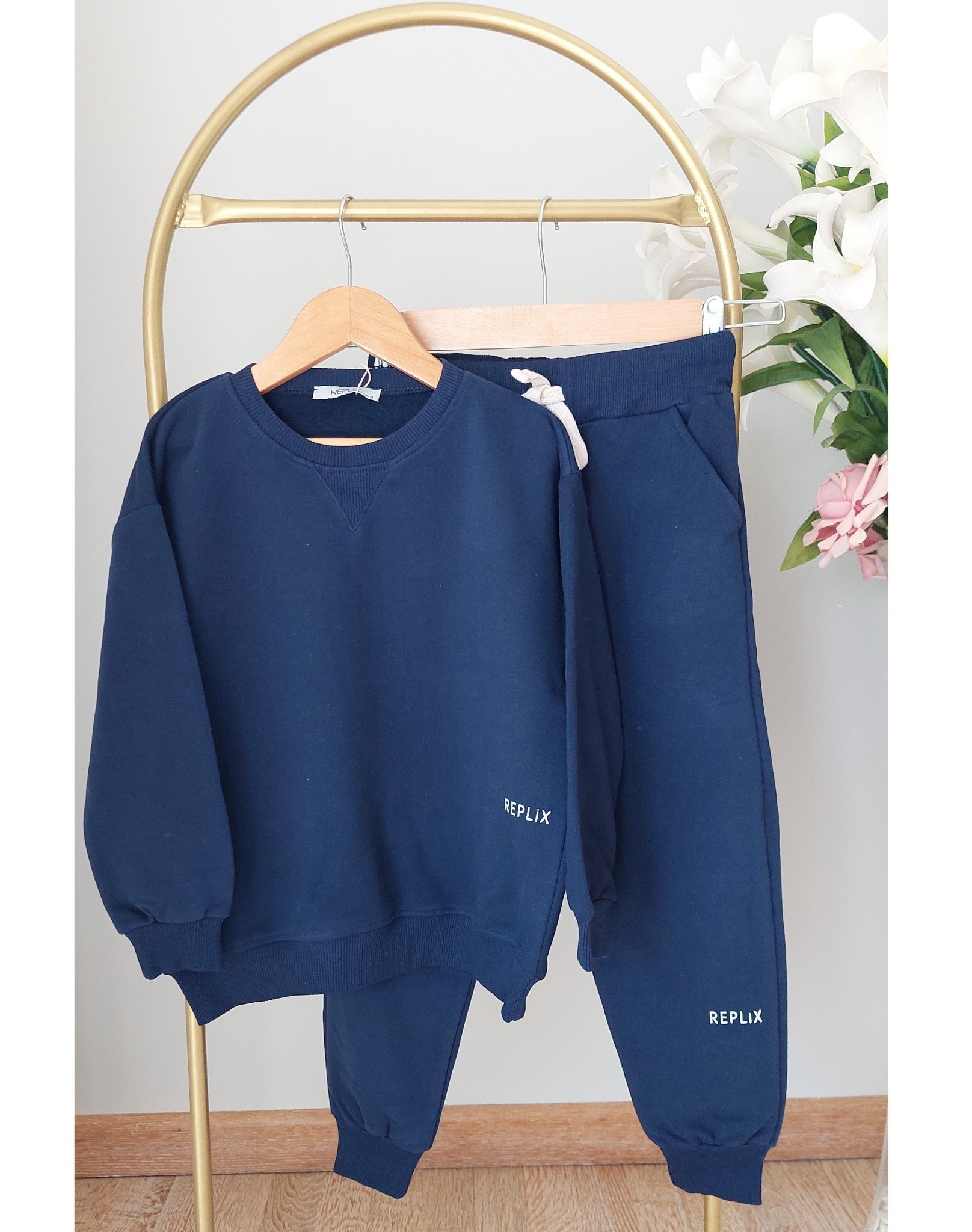 Lacivert Renklii,3iplik,Şardonsuz,Unisex Basic Takım