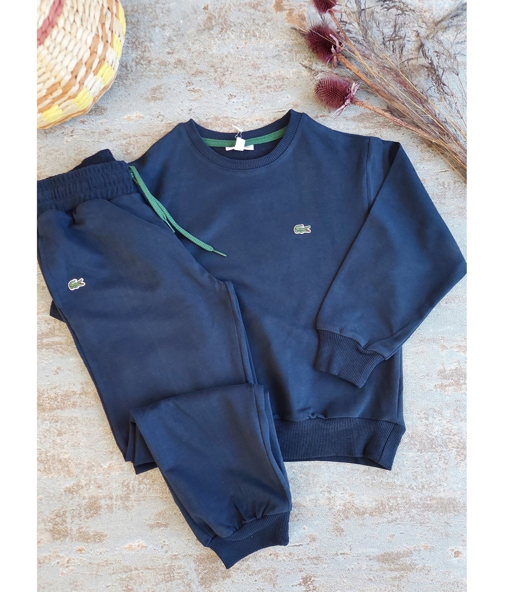 Lacivert,3 İplik Şardonsuz,Unisex Eşofman Takımı