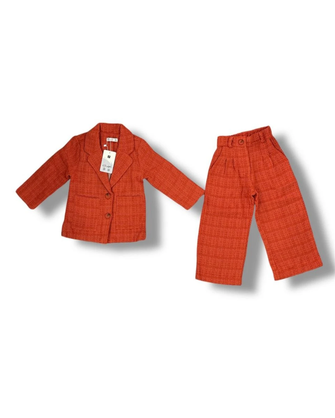 Turuncu ,Kız Çocuk, Ceketli Takım 