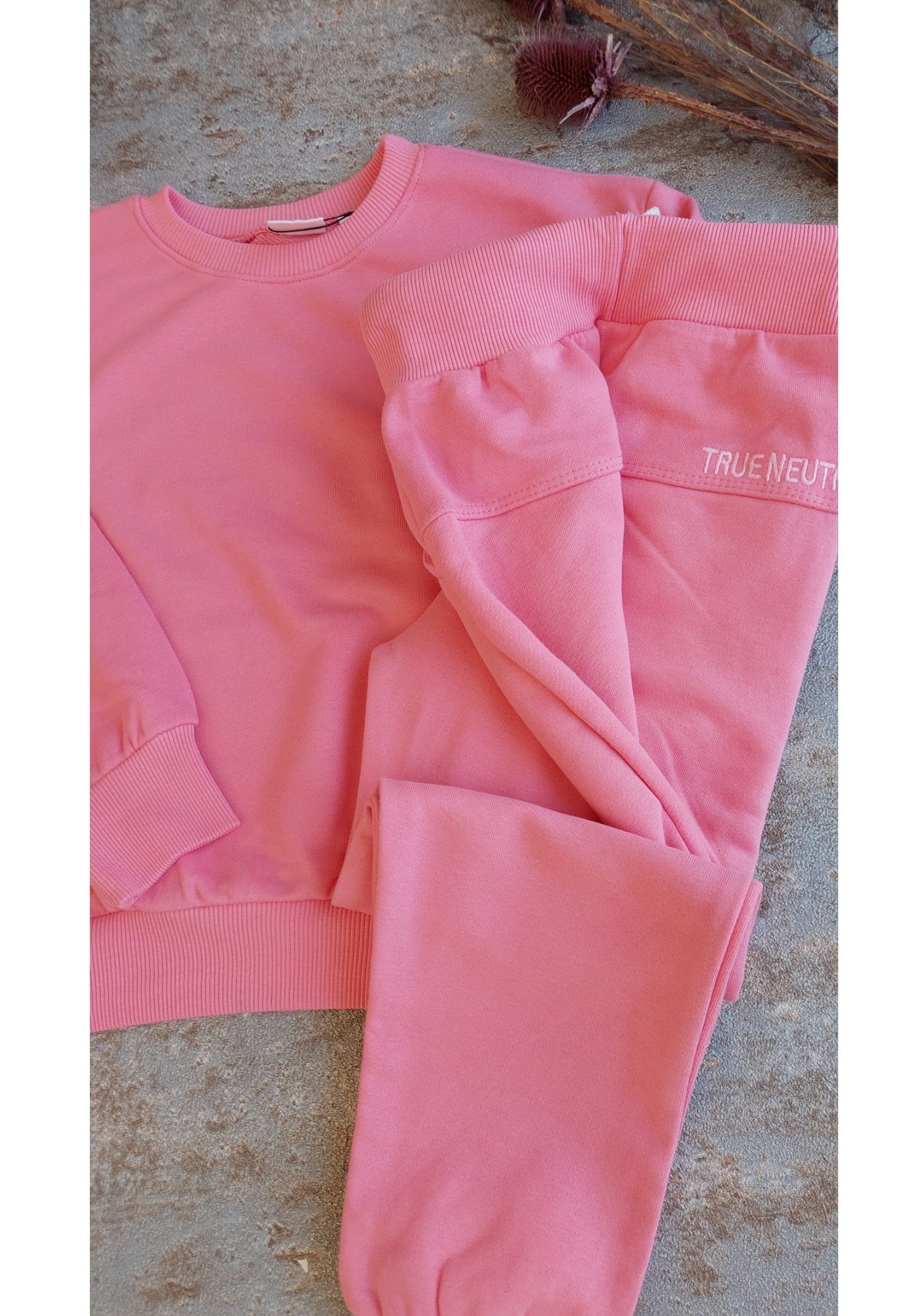 Pembe ,3 İplik, Şardonsuz, Eşofman Takımı