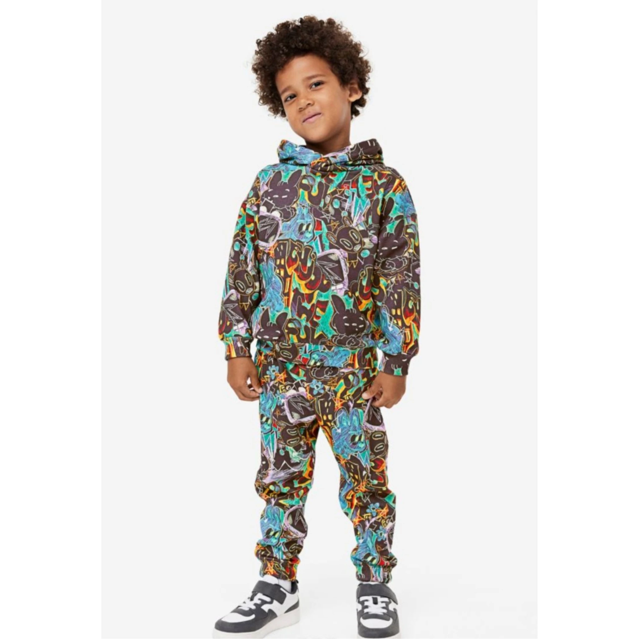 Baskılı, Kapüşonlu,Unisex Takım 