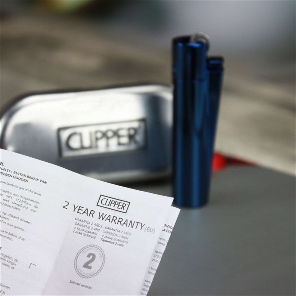 Kişiye Özel Clipper Marka Parlement Mavisi Metal Çakmak 