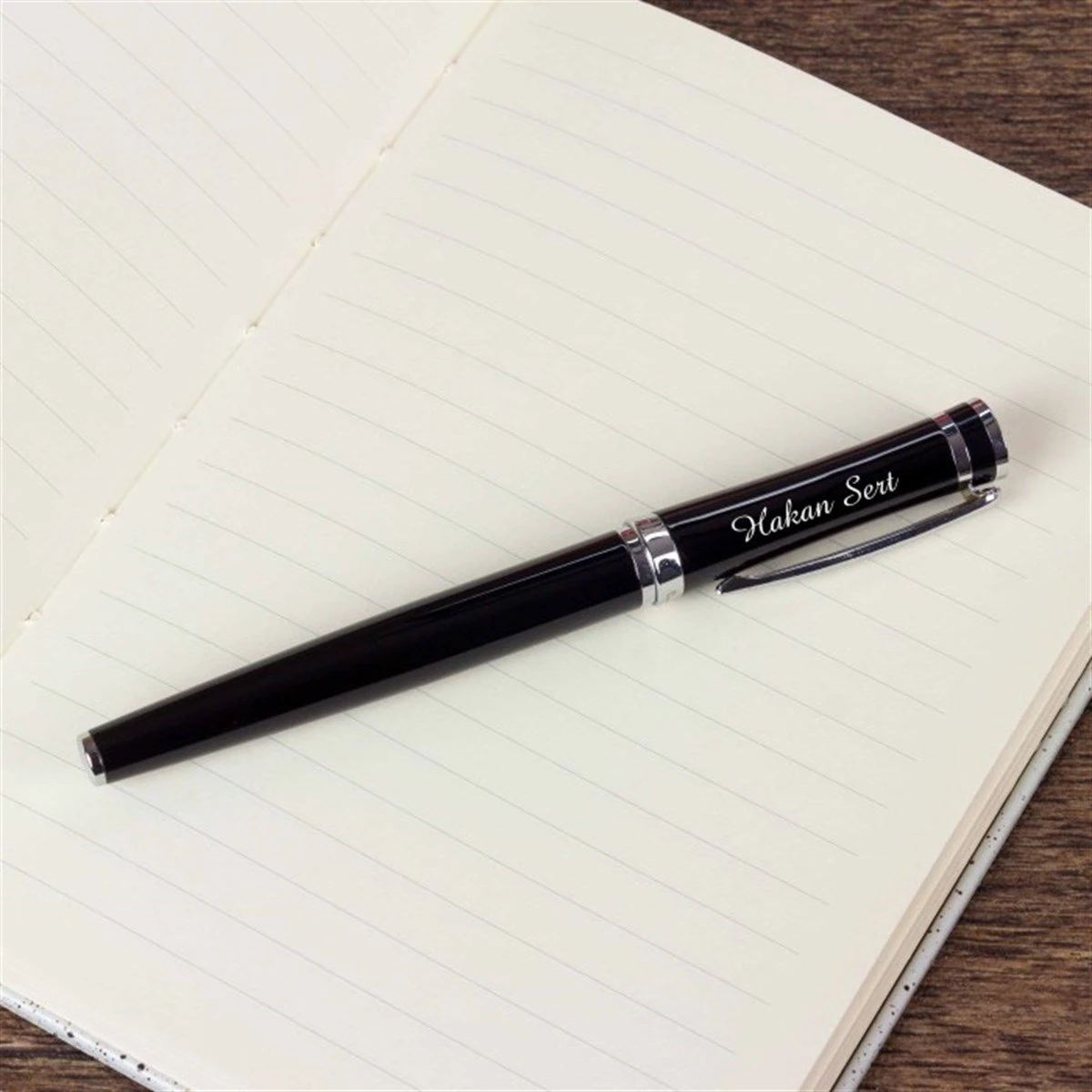 Kişiye Özel Pierre Cardin Roller İmza Kalemi Siyah P143