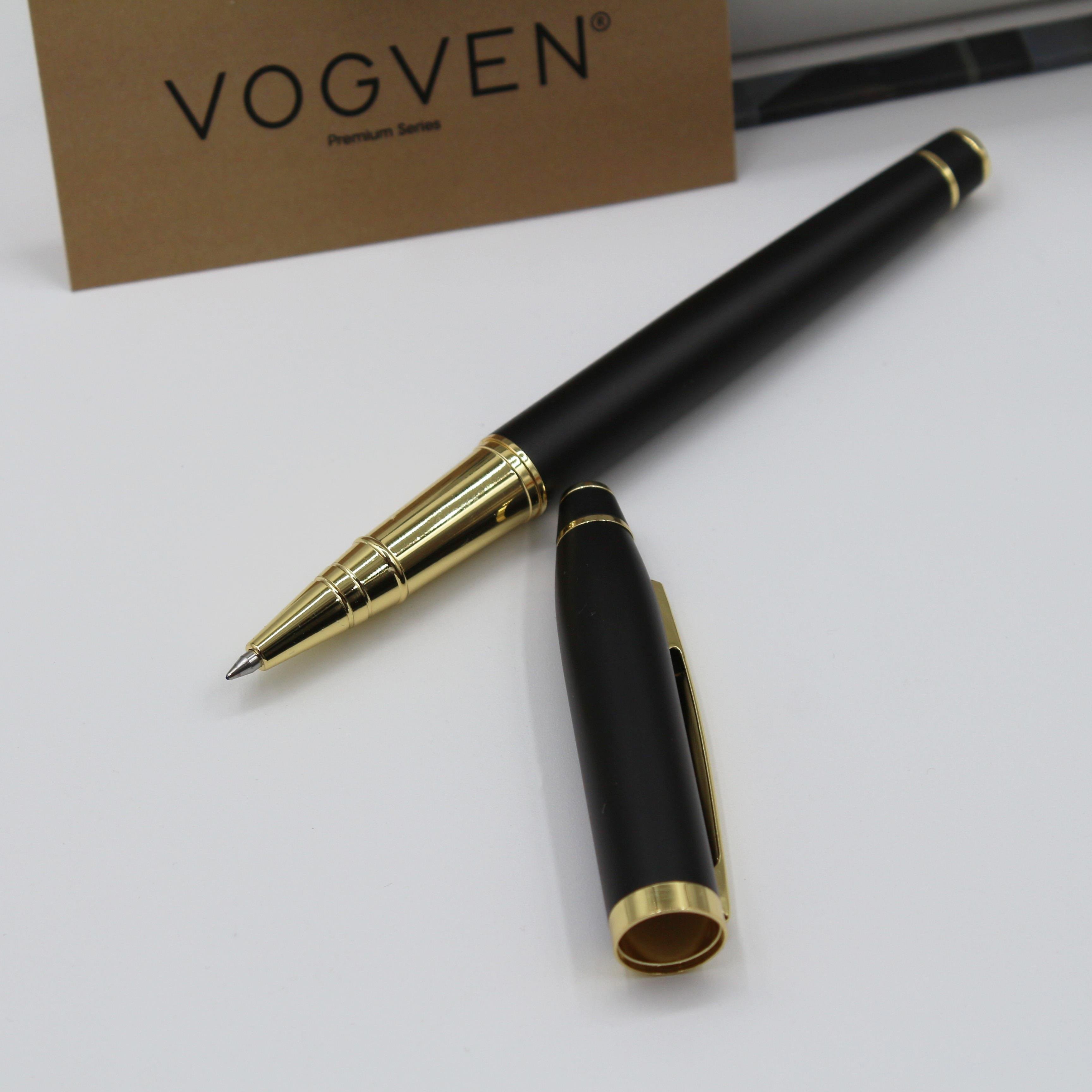 Vogven Marka İsme Özel Gold Detaylı Premium Roller Kalem