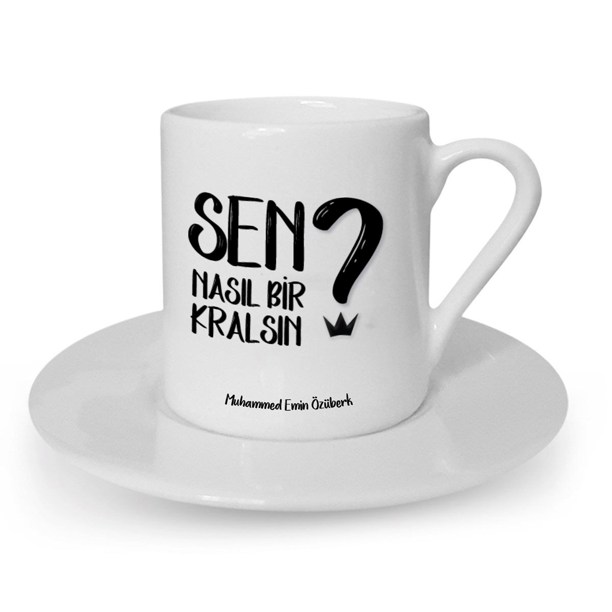 Kişiye Özel Türk Kahvesi Fincanı Seti - Sen Nasıl Bir Kralsın Temalı