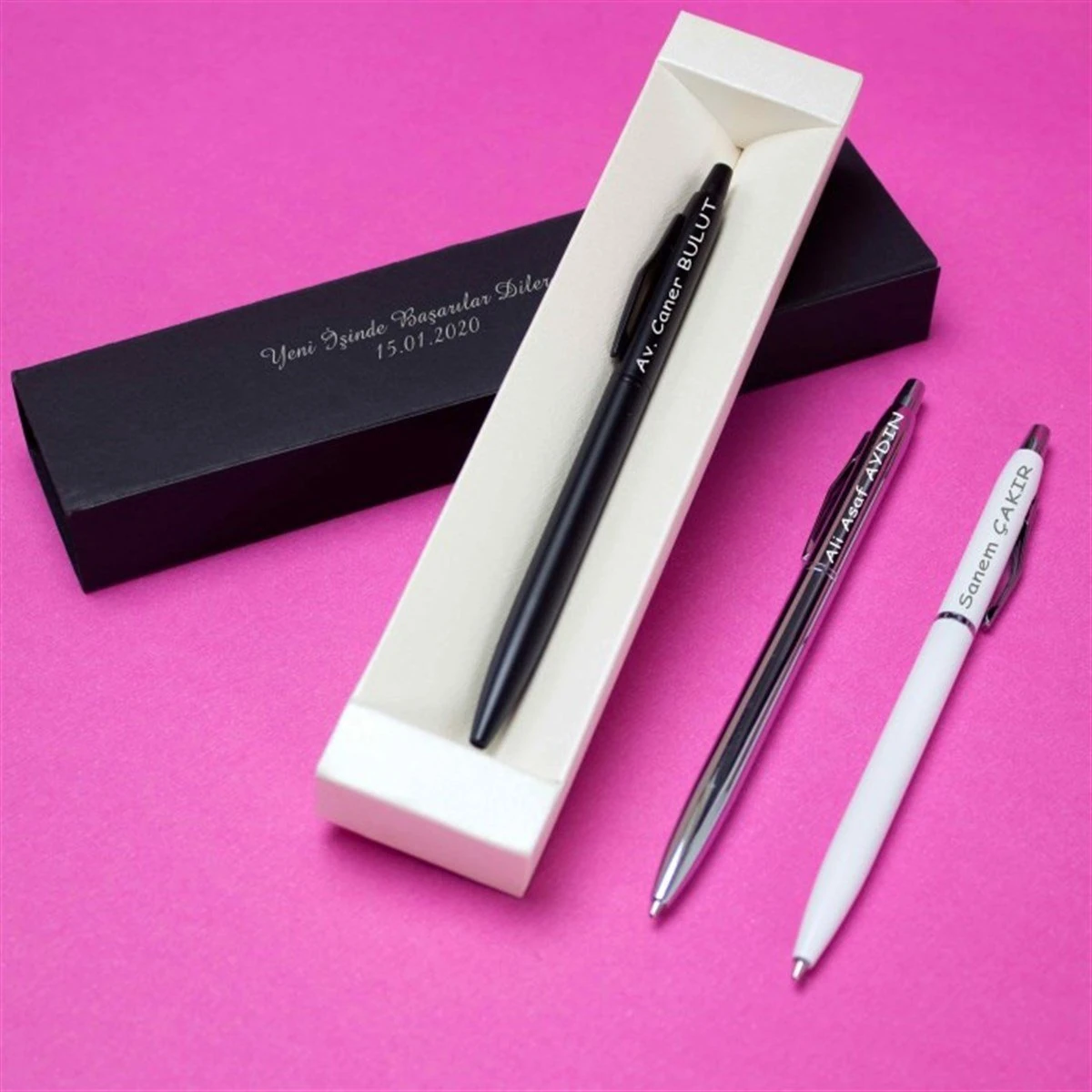 Kişiye Özel Lüks Kutulu Metal Tükenmez Kalem M2