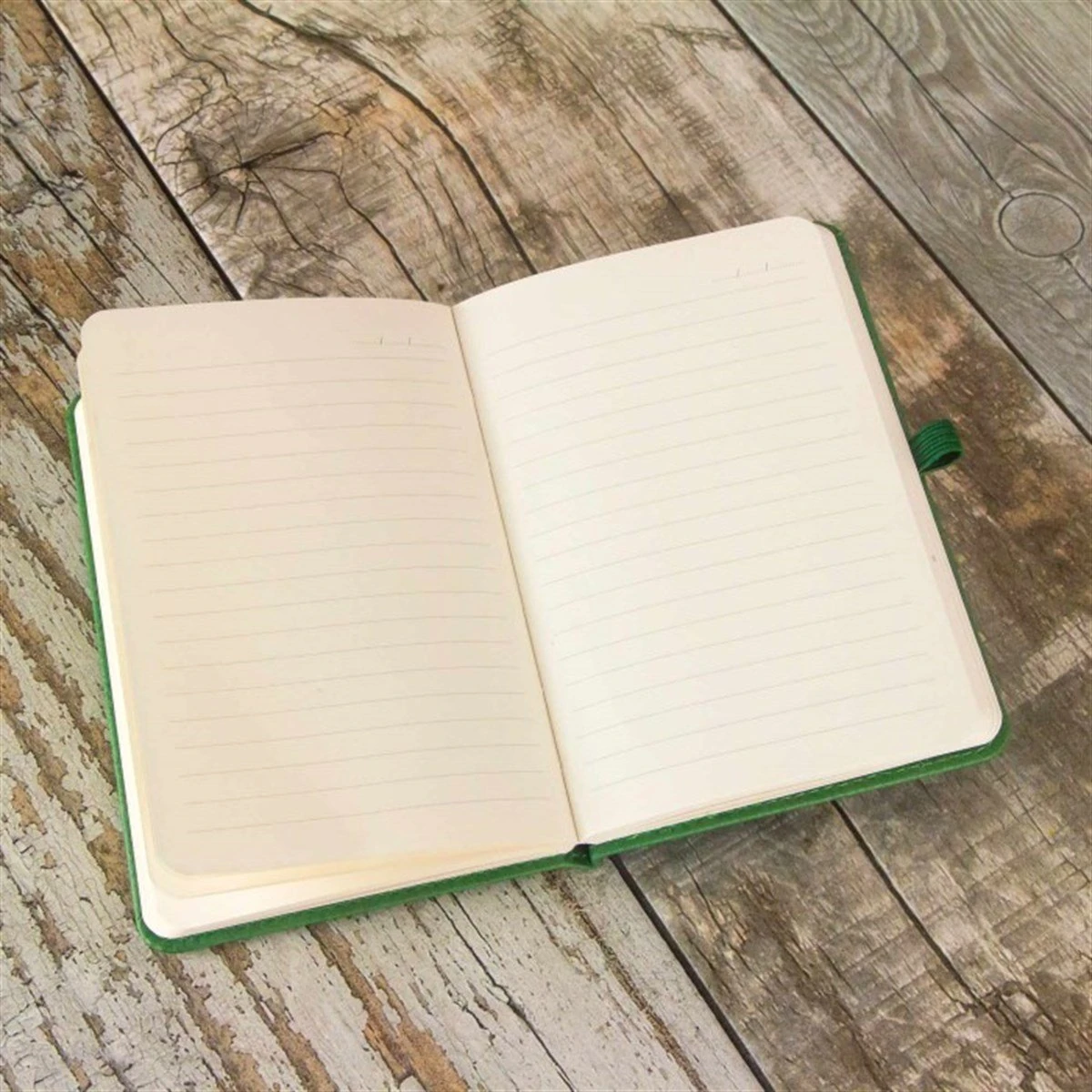 Kişiye Özel Renkli Lastikli Düz Çizgili Defter