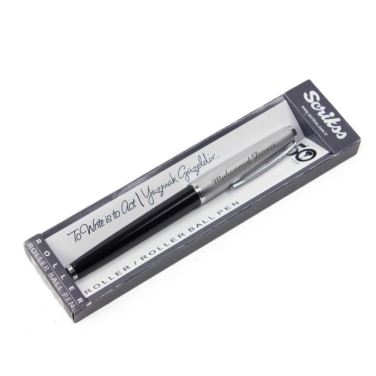 Kişiye Özel Scrikss Metal Roller Kalem - Siyah Renk