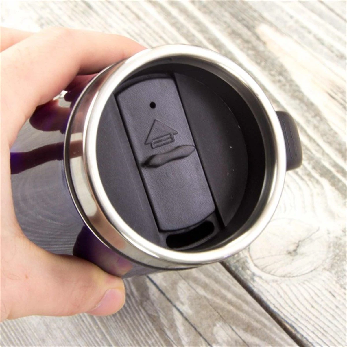 Kişiye Özel Kulplu Çelik Termos Bardak 240 ml​ (3527)